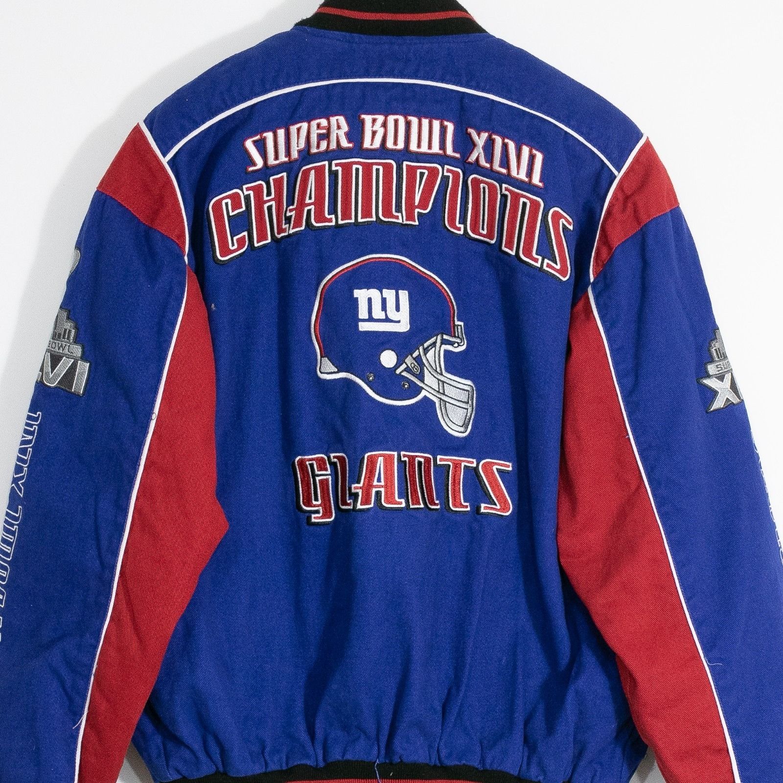 NFL New York Giants Bomber Jacket Mens Medium - Super Bowl XLVI Size US M / EU 48-50 / 2 - 7 Thumbnail