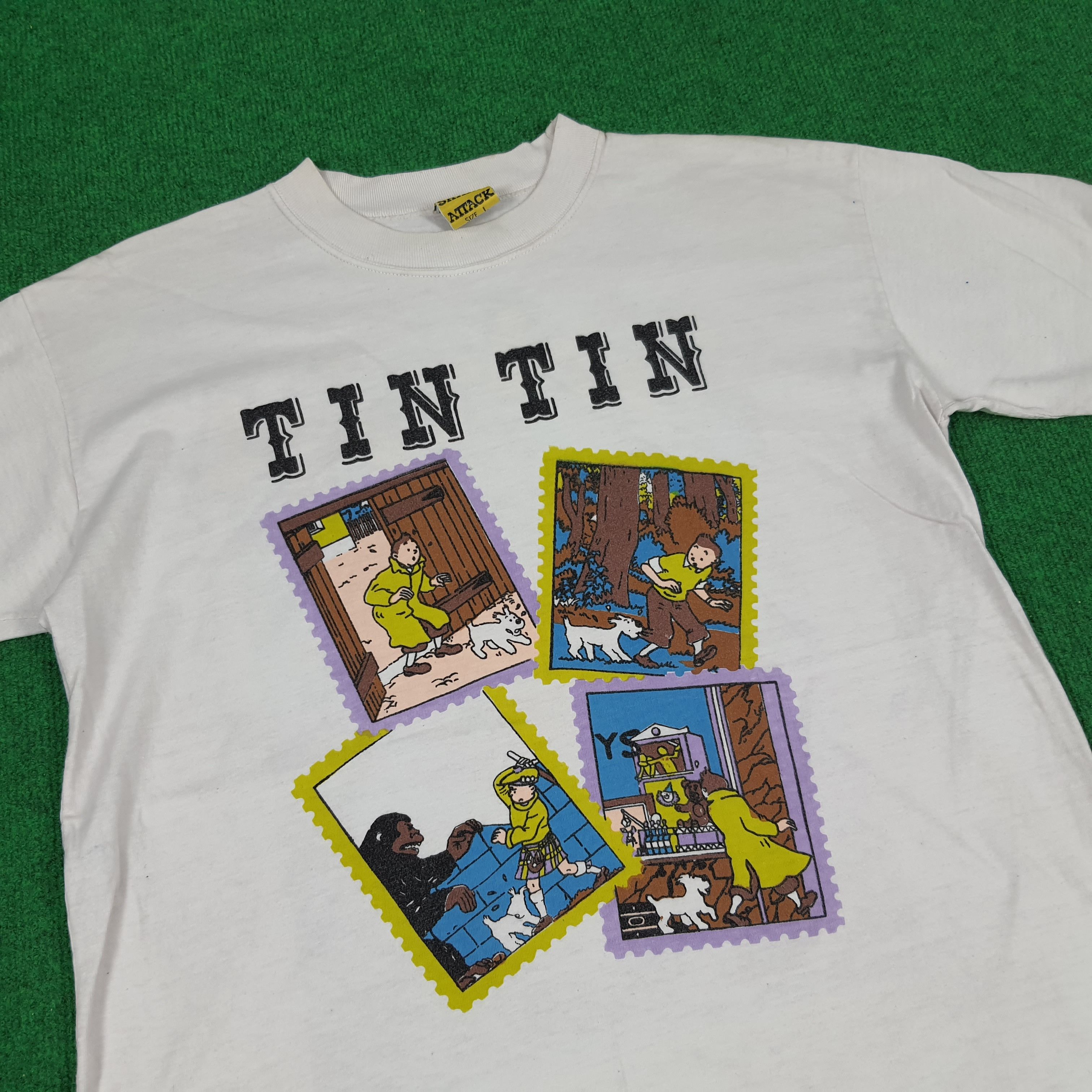 Vintage Vintage Adventure of TinTin Photo Stamp Tees Size US M / EU 48-50 / 2 - 2 Thumbnail