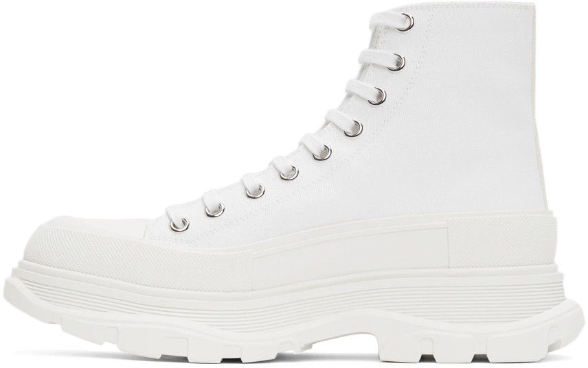 Alexander McQueen o1y1024 Hi-Top Sneakers in White Size US 7 / EU 40 - 2 Thumbnail