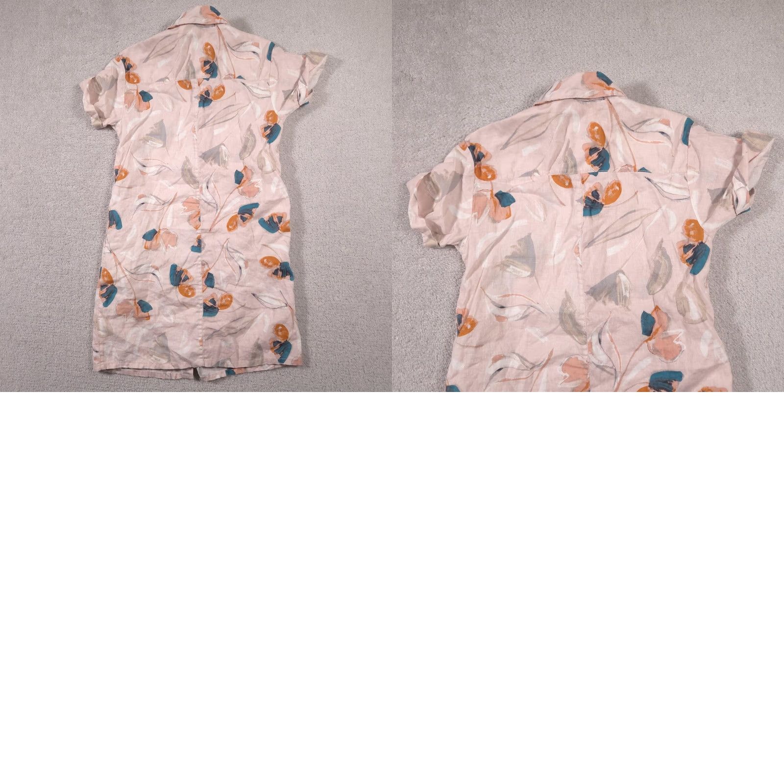 Rachel Zoe Rachel Zoe Dress Womens XS Pink Linen Button Front Floral Shirt Tunic Print Size XS / US 0-2 / IT 36-38 - 9 Thumbnail