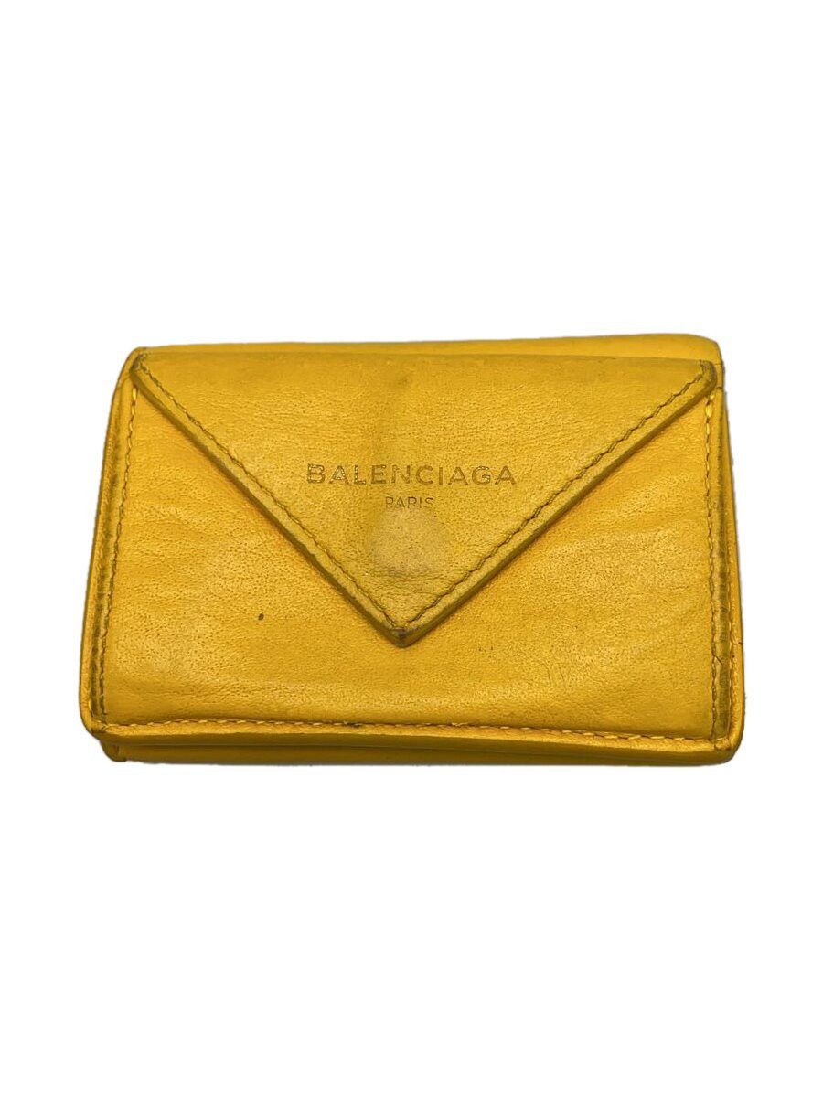 Balenciaga Balenciaga Leather Bi-Fold Wallet Yellow Size ONE SIZE - 1 Thumbnail