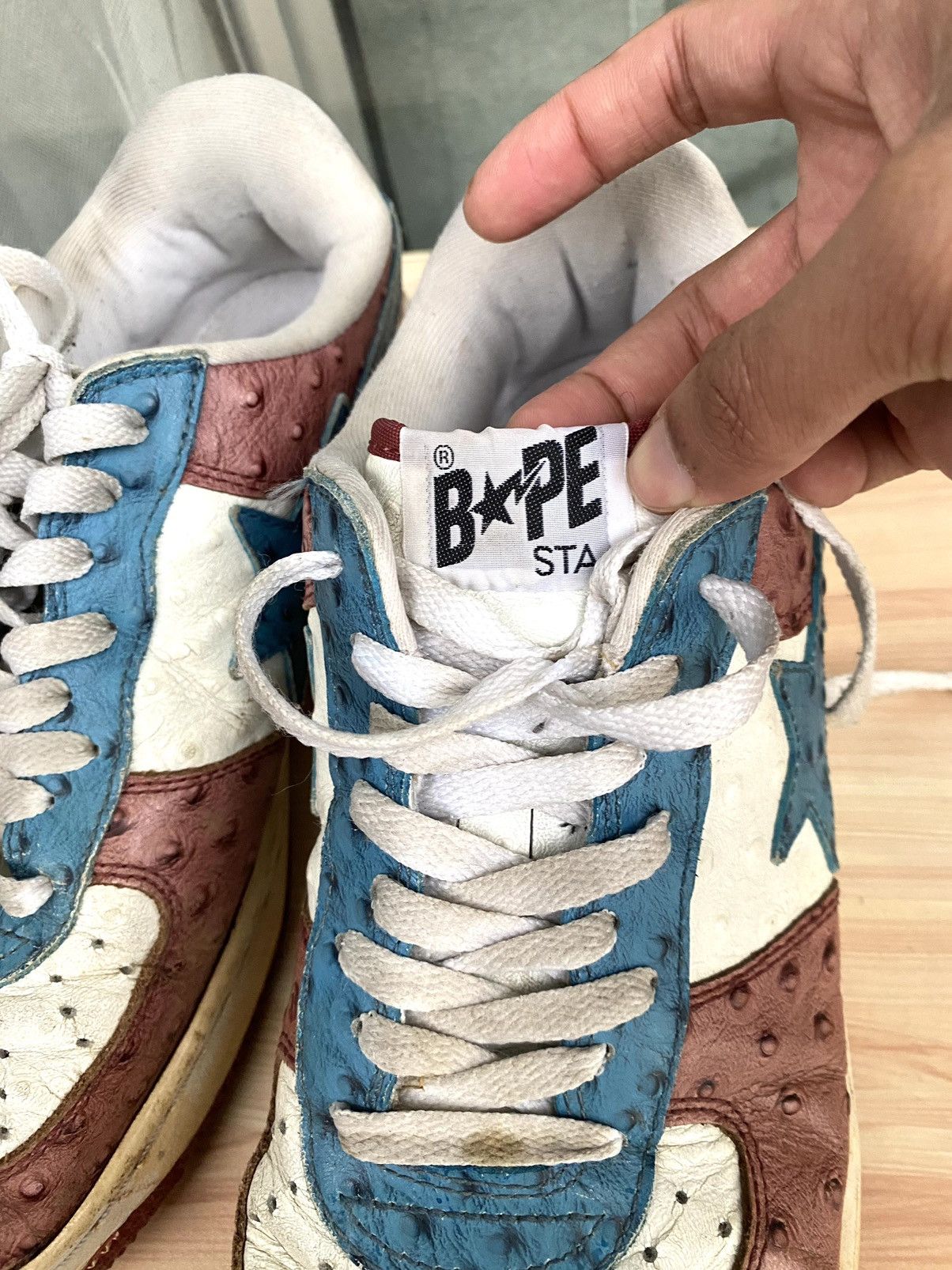 Bape Vintage Bapesta Ostrich Leather Size US 9.5 / EU 42-43 - 4 Thumbnail