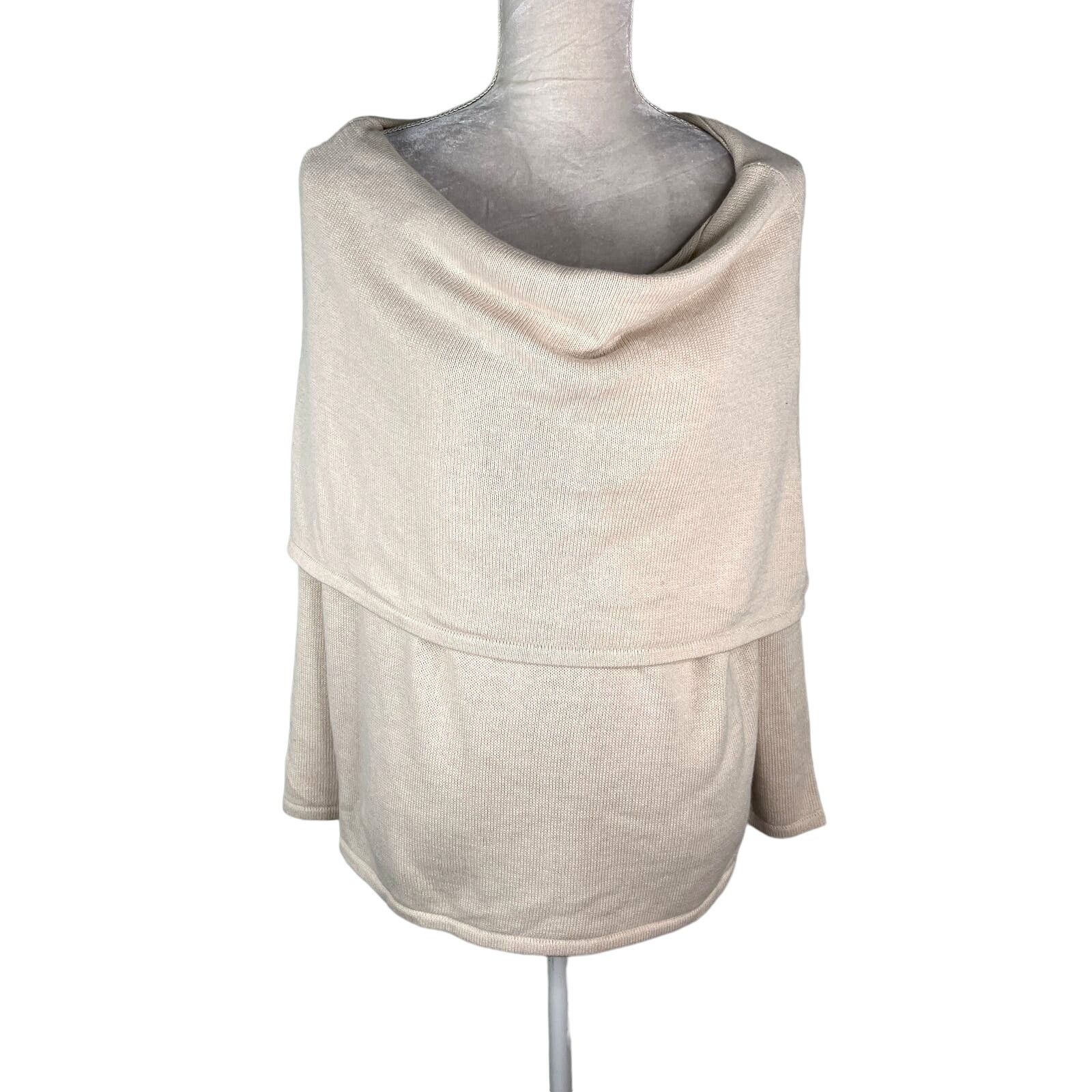 Other Sugarlips Sweater Off Shoulder M/L Cream Long Sleeve New Size L / US 10 / IT 46 - 13 Thumbnail