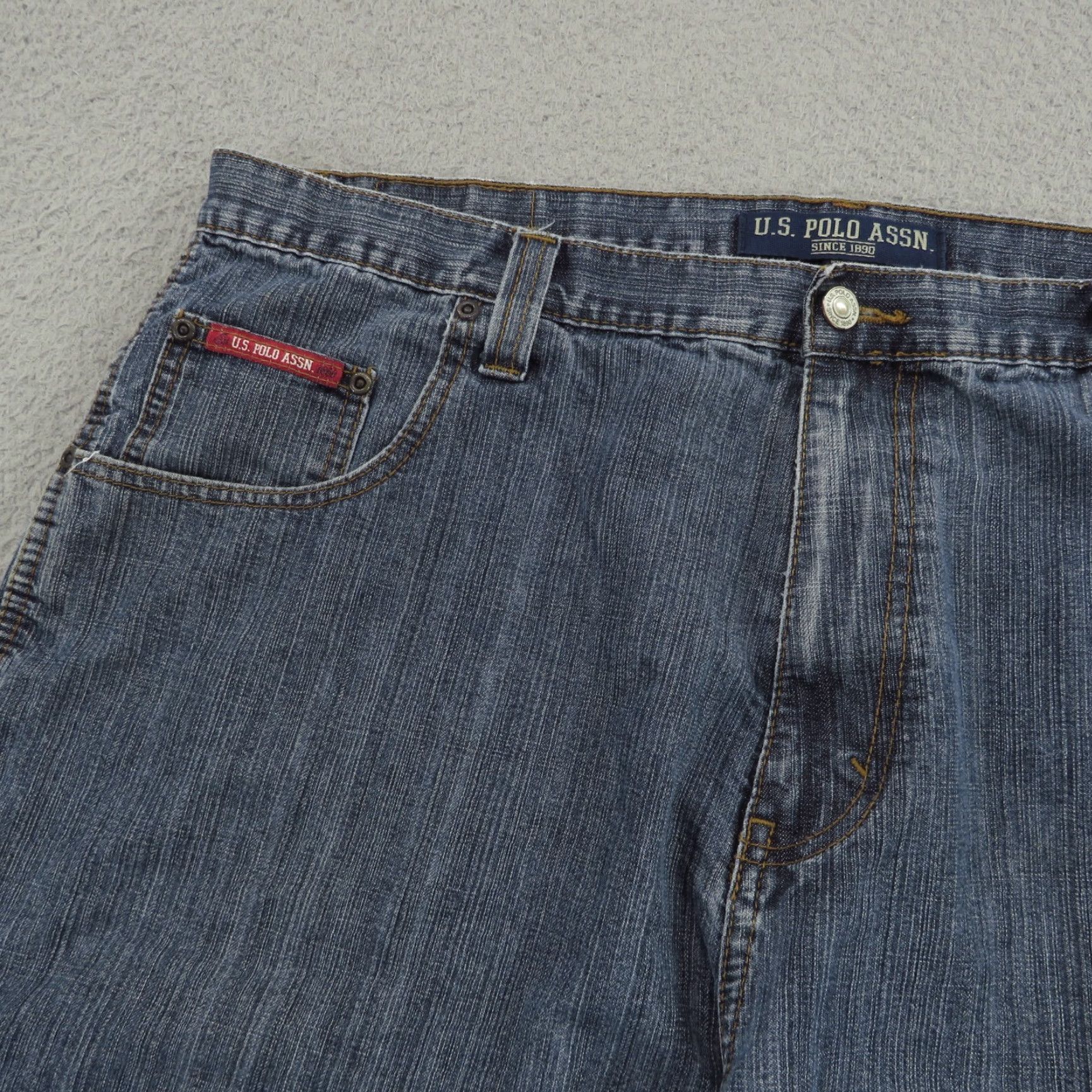 Vintage VTG US Polo ASSN Jean Shorts Men 42 Baggy Y2K Carpenter Grunge Flag Skater 90s Size US L / EU 52-54 / 3 - 5 Thumbnail