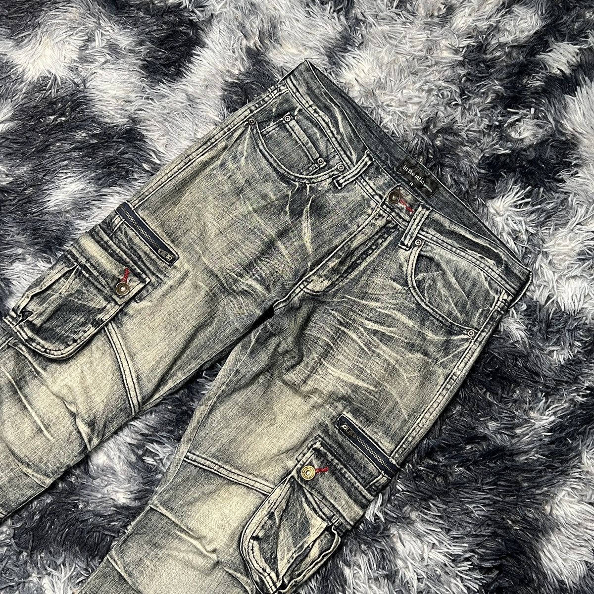 In The Attic In The Attic Homme Japanese Brand Denim Cargo Pants Size US 31 - 4 Thumbnail