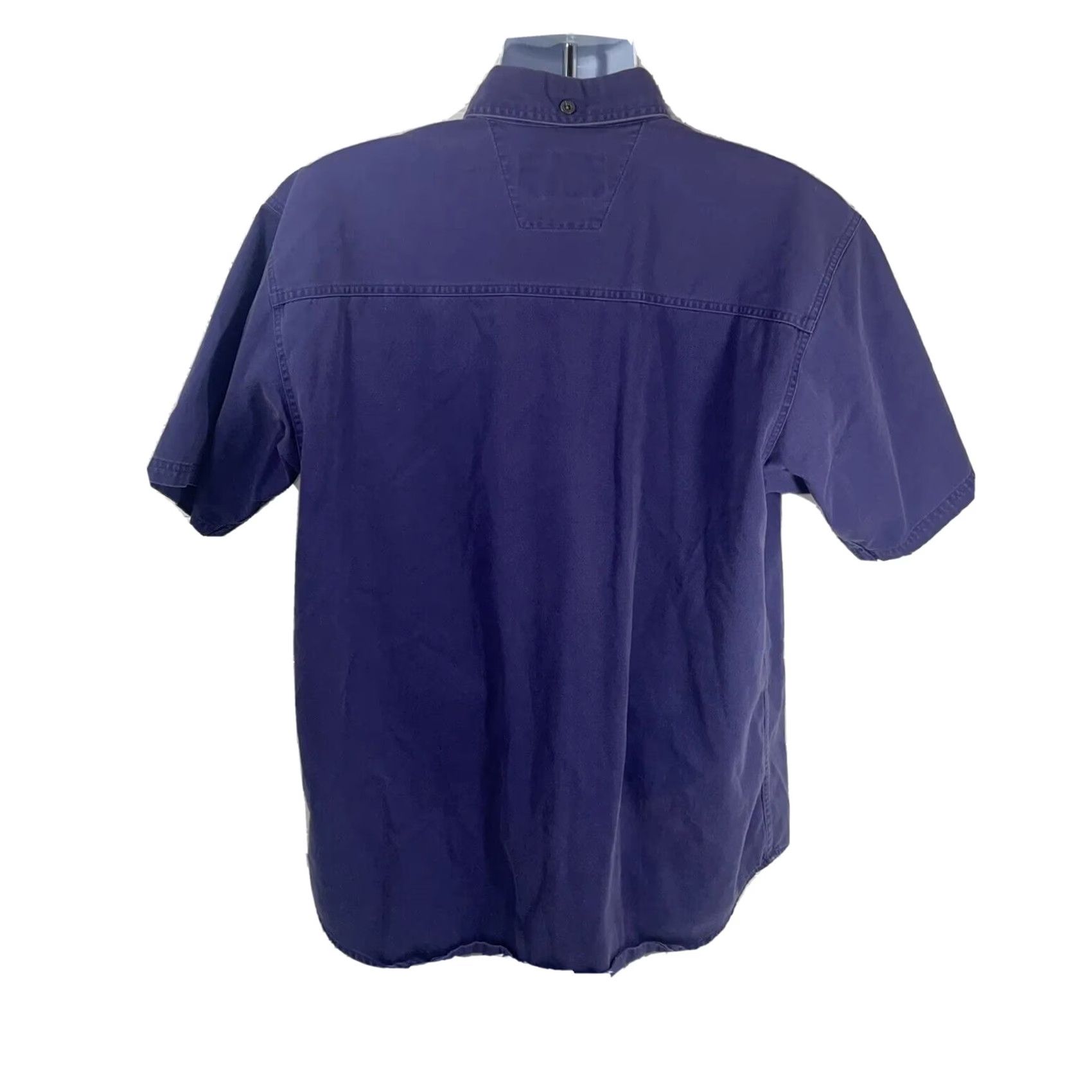 Harley Davidson Harley Davidson Button-Down Shirt Men L Purple Short Sleeve 100% Cotton RN#103819 Size US L / EU 52-54 / 3 - 2 Thumbnail