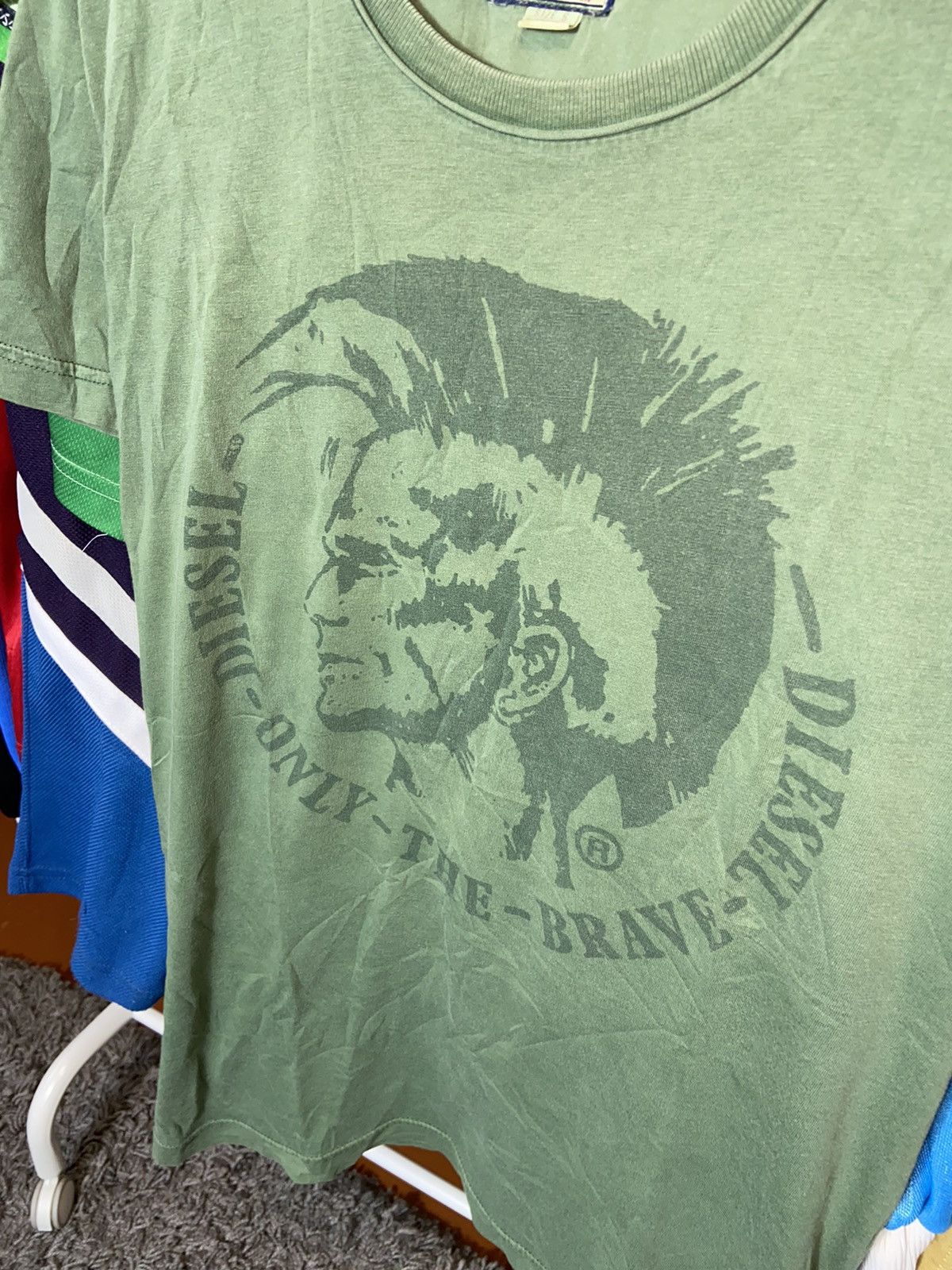 Designer × Diesel × Vintage DIESEL VINTAGE Y2K STYLE PUNK ROCK GREEN T-SHIRT Size US S / EU 44-46 / 1 - 2 Thumbnail