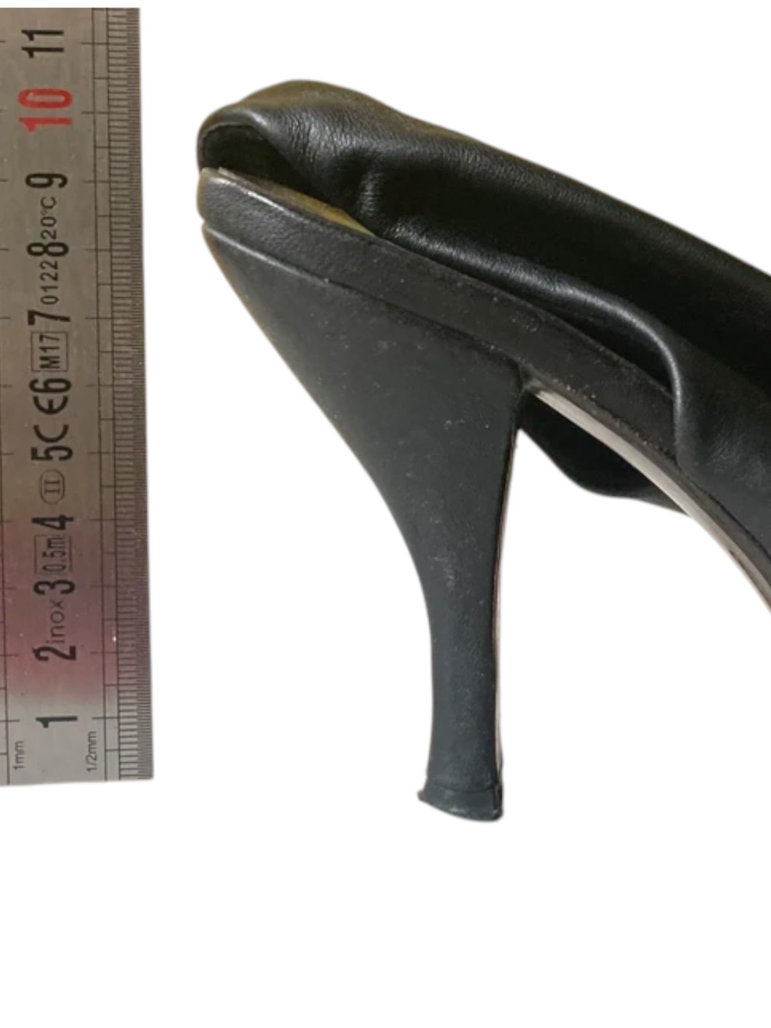 Hussein Chalayan Hussein Chalayan Draped Leather Peep-Toe Mules, Early 2000s Size US 7 / IT 37 - 5 Thumbnail