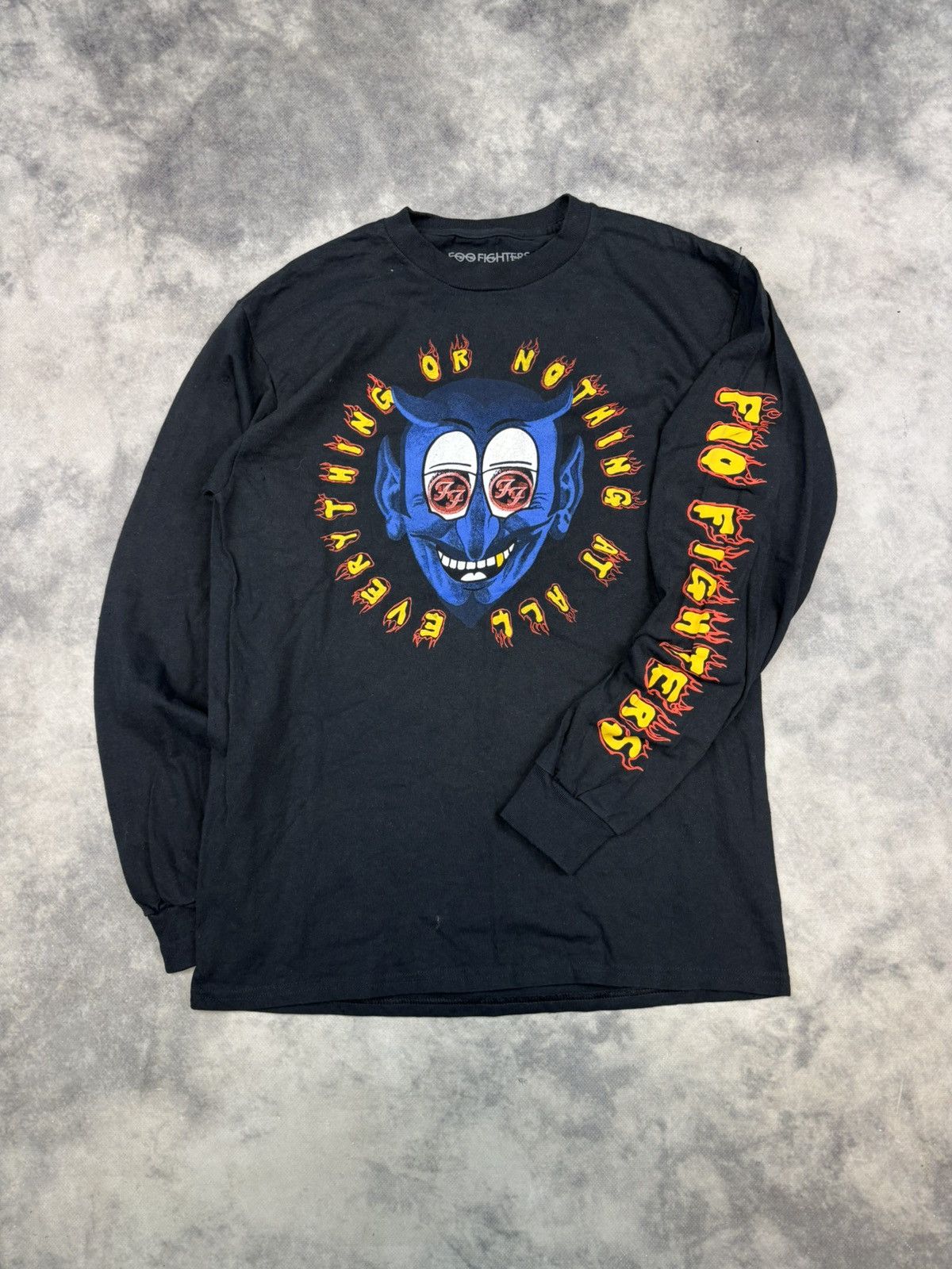 Band Tees Foo Fighters Longsleeve Band Rock Metal Graphic Devil Opium Size US M / EU 48-50 / 2 - 1 Thumbnail
