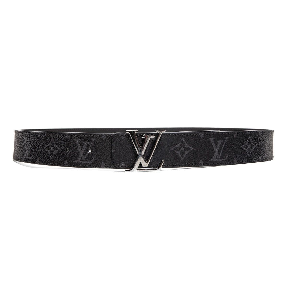 Louis Vuitton Initiales 35MM Reversible Monogram Belt Eclipse Black Gray Size ONE SIZE - 1 Thumbnail