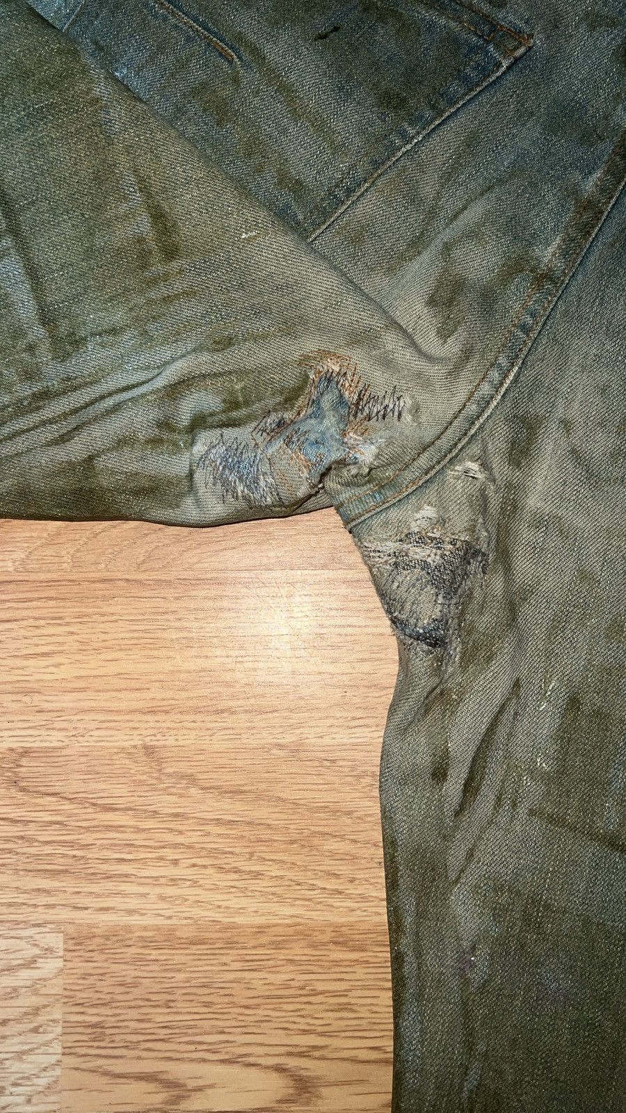 Dior × Hedi Slimane Dior SS04 Dirty Blue / Bleu Claire Waxed Clawmark Denims Size US 32 / EU 48 - 11 Thumbnail