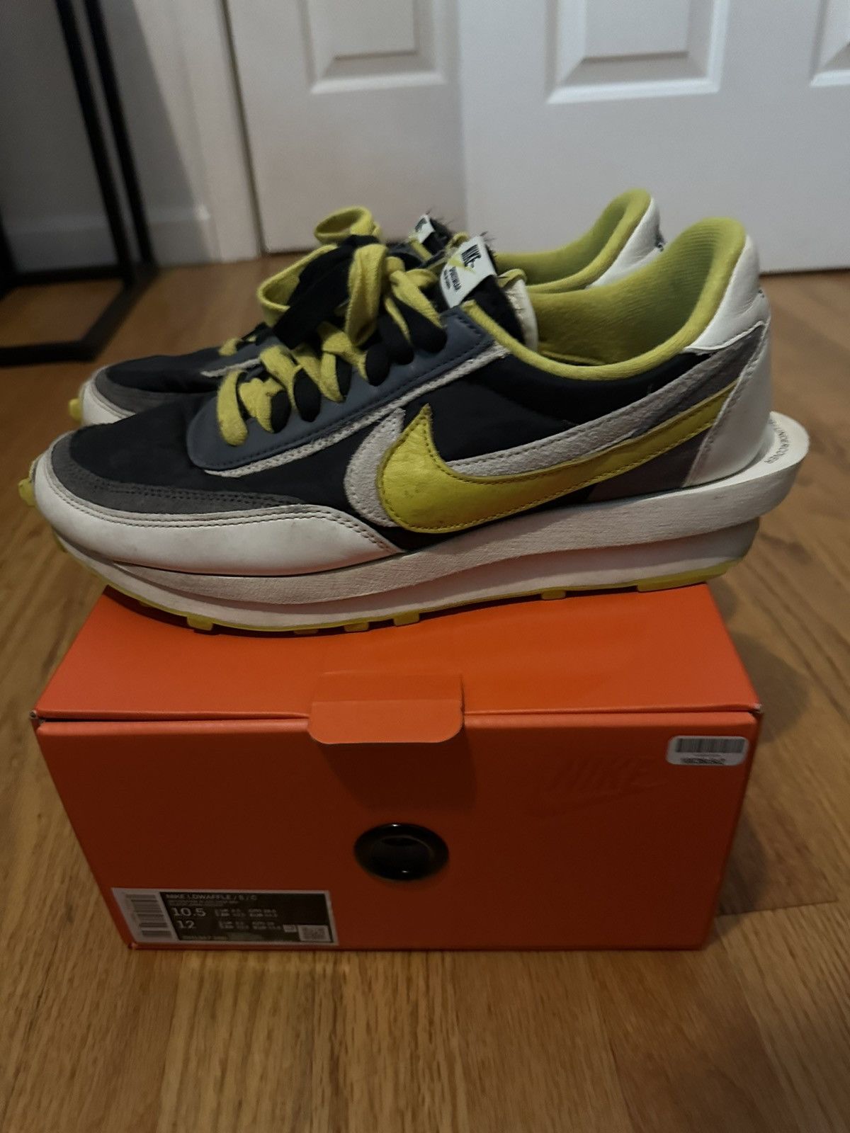 Nike × Sacai Nike LD Waffle Sacai Black Bright Citron Size US 10.5 / EU 43-44 - 4 Thumbnail