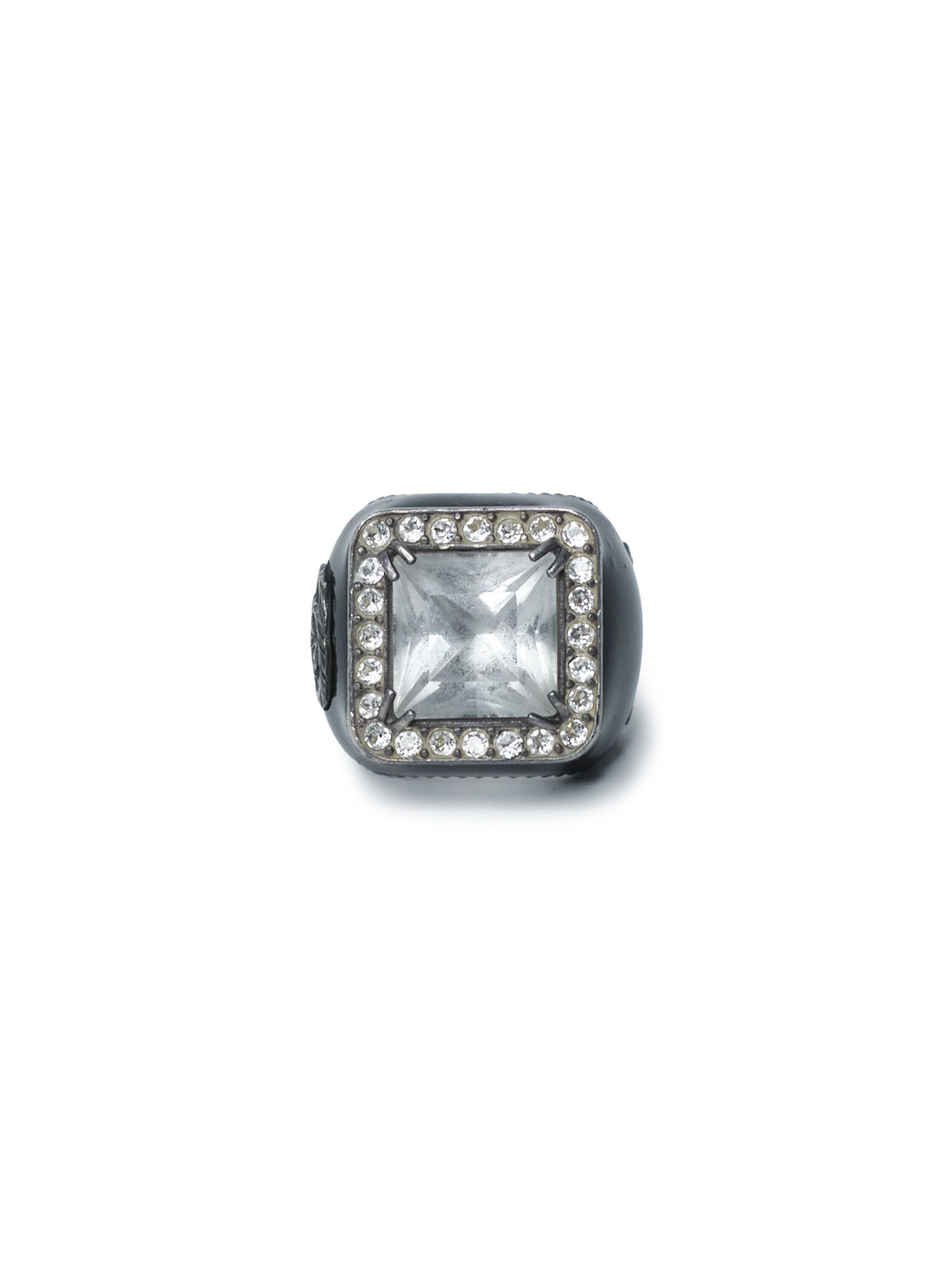 Gucci Gucci Sterling Silver Crystal Stone Ring Size ONE SIZE - 6 Thumbnail
