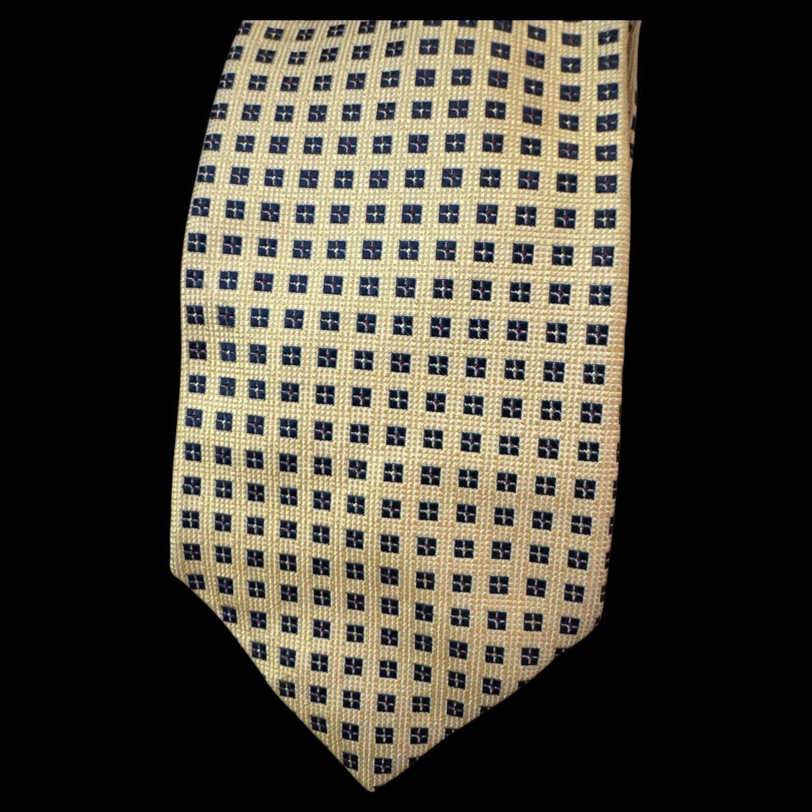 Jos. A. Bank Jos. A. Bank Lt Yellow W/ Square Tie Necktie Handsewn Silk Size ONE SIZE - 1 Thumbnail