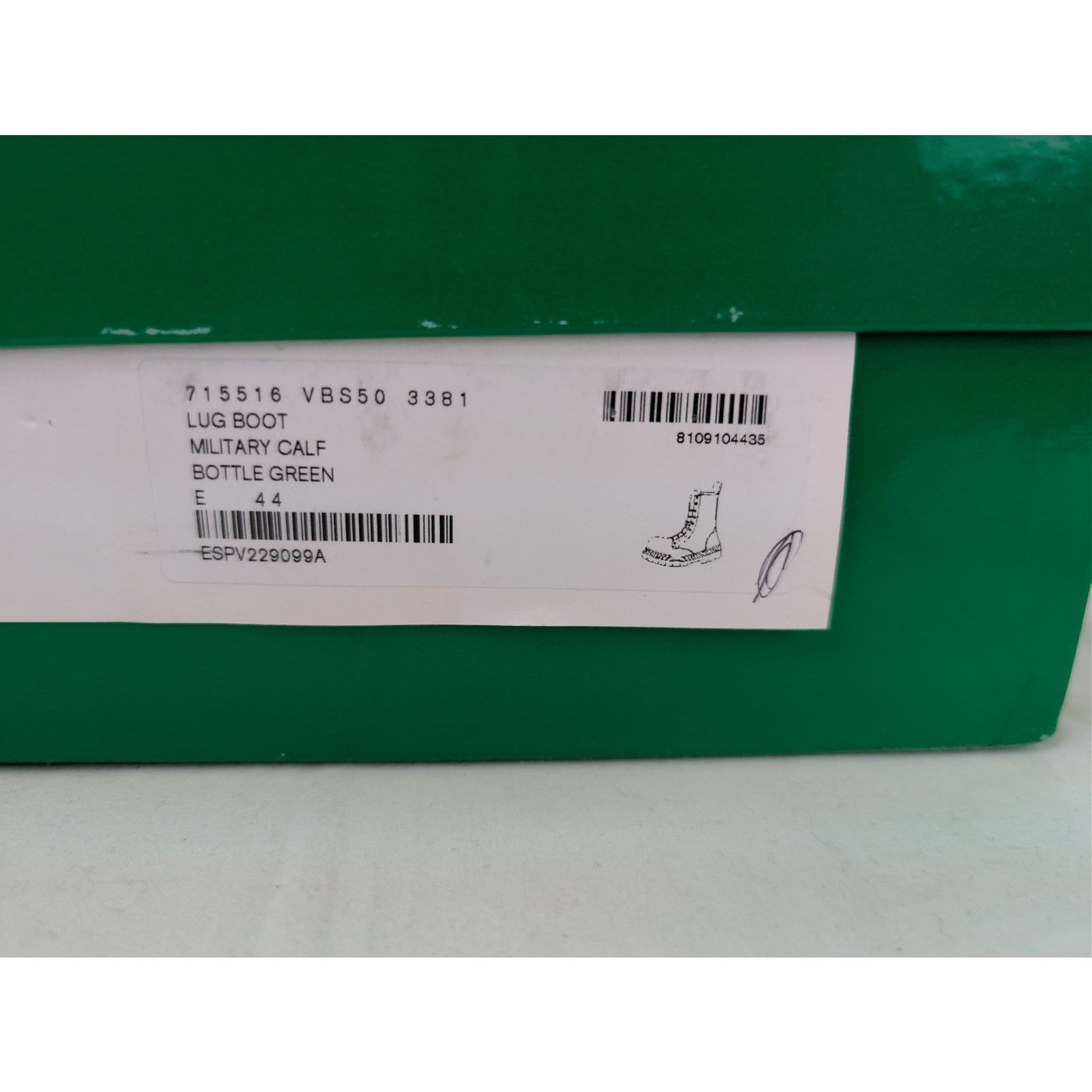 Bottega Veneta o1rshd1 Military Calf Lug Boots in Bottle Green Size US 11 / EU 44 - 18 Thumbnail