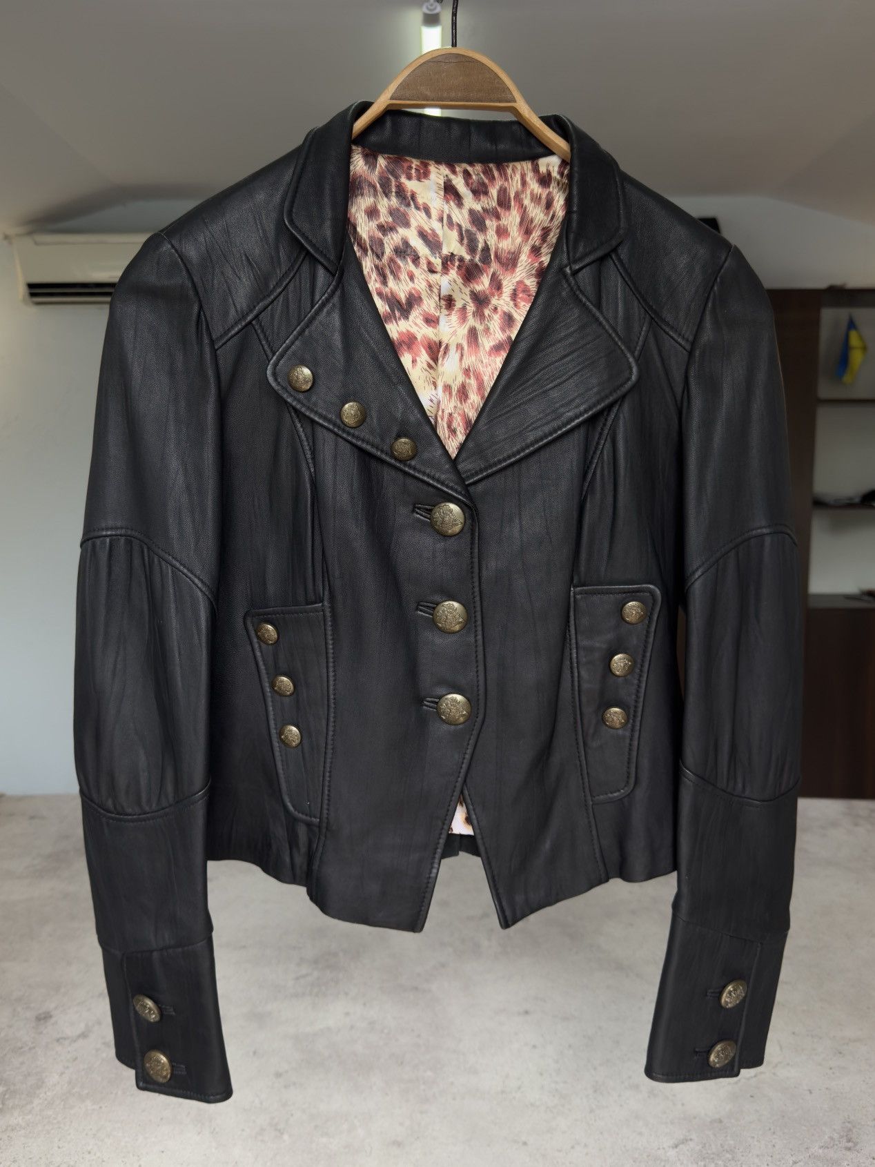 Other Vintage Napoleon Button Real Leather Jacket Blazer Size US S / EU 44-46 / 1 - 4 Thumbnail