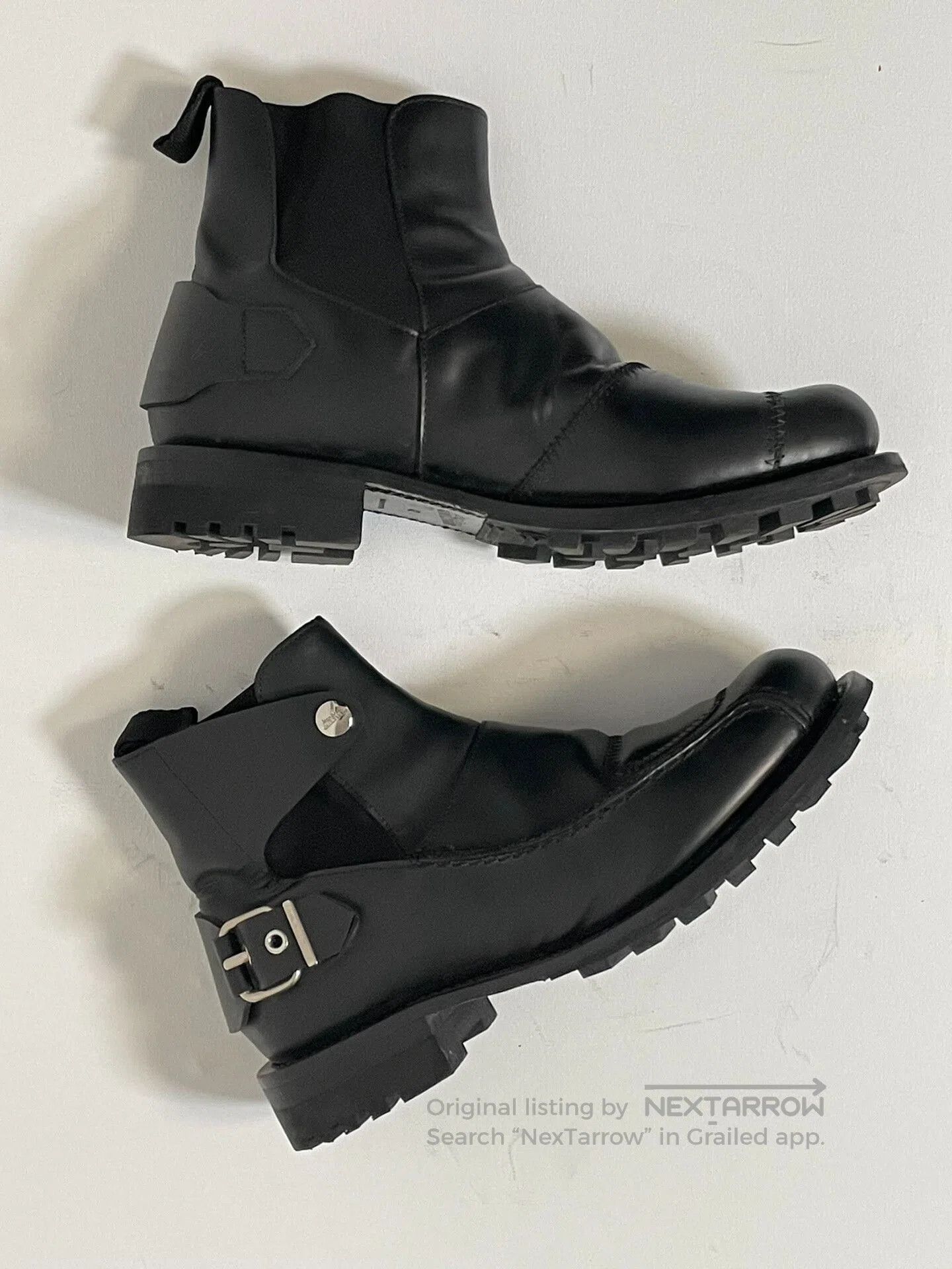Jean Paul Gaultier Jean Paul Gaultier Black Military Boots. Size US 9 / EU 42 - 3 Thumbnail