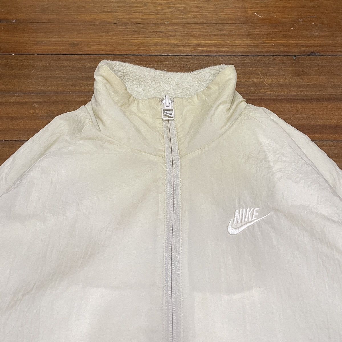Nike Rare Design Nike Big Swoosh Boa Fleece Reversible Jacket Size US M / EU 48-50 / 2 - 4 Thumbnail