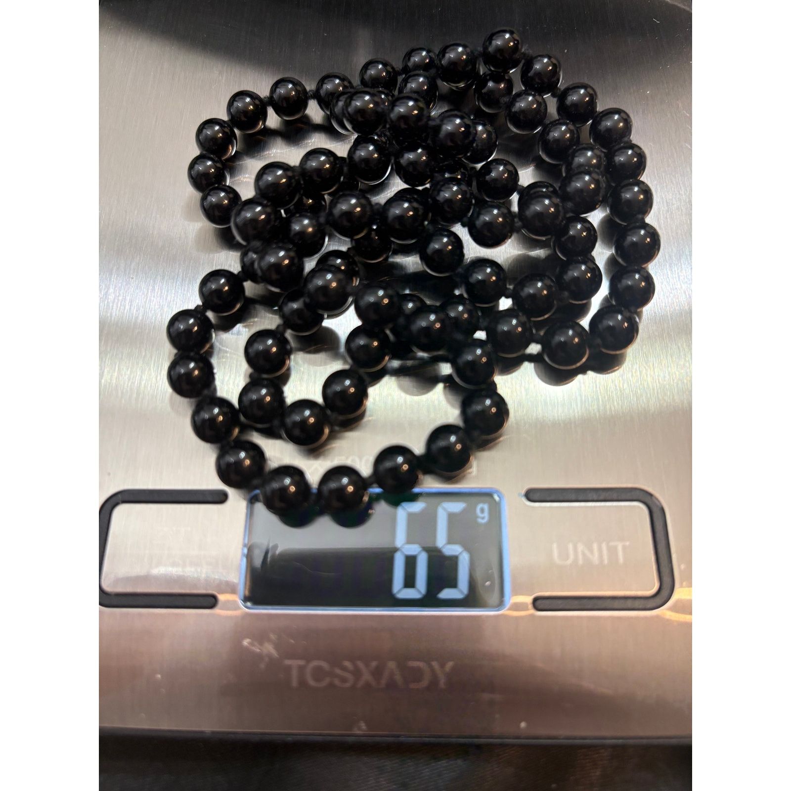 Other Vintage Black Onyx Bead Necklace 30 Inch Single Strand Size ONE SIZE - 7 Thumbnail