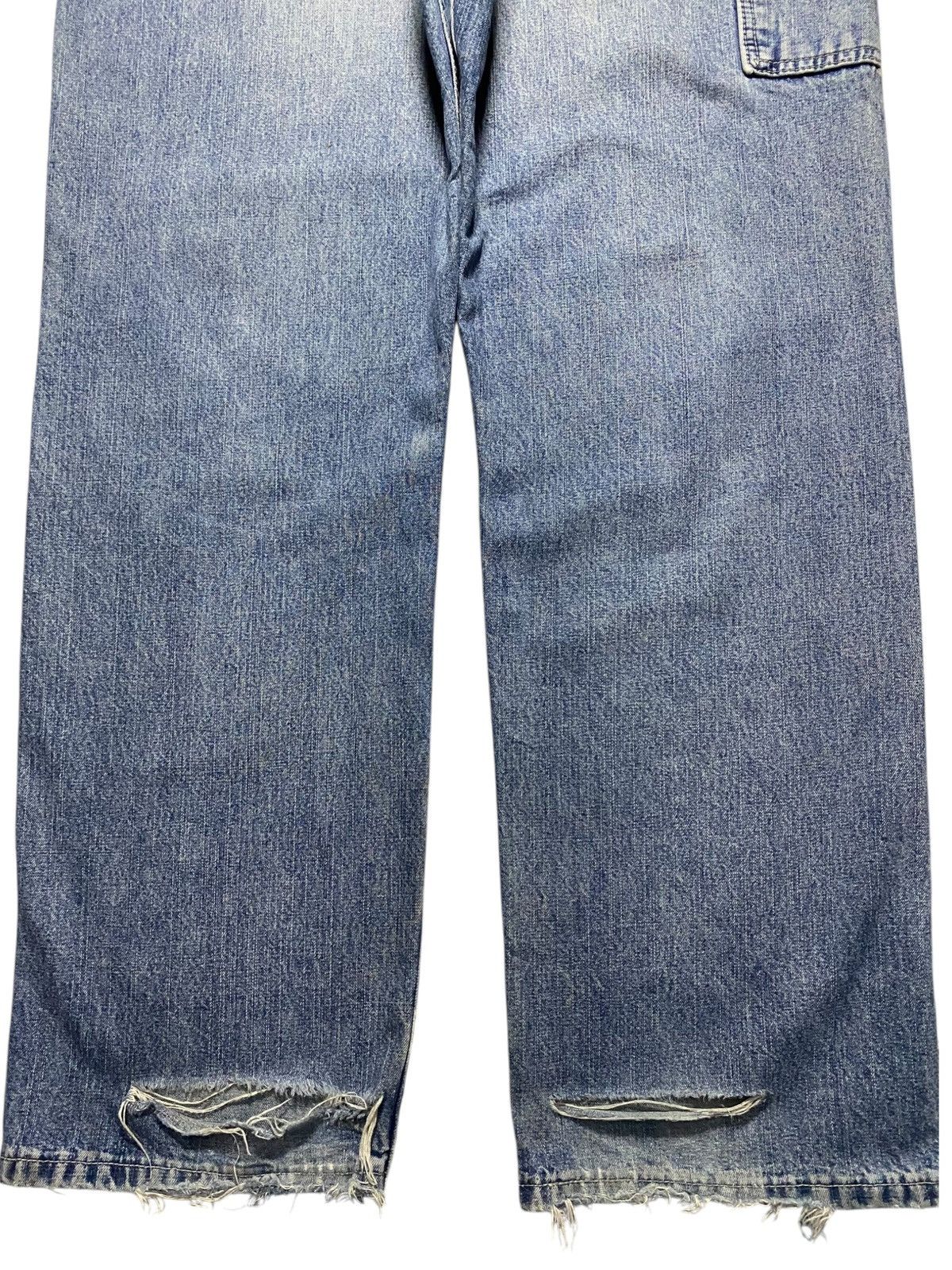 Lee Vintage Lee Carpenter Light Wash Distressed Loose Pants Size US 35 - 6 Thumbnail
