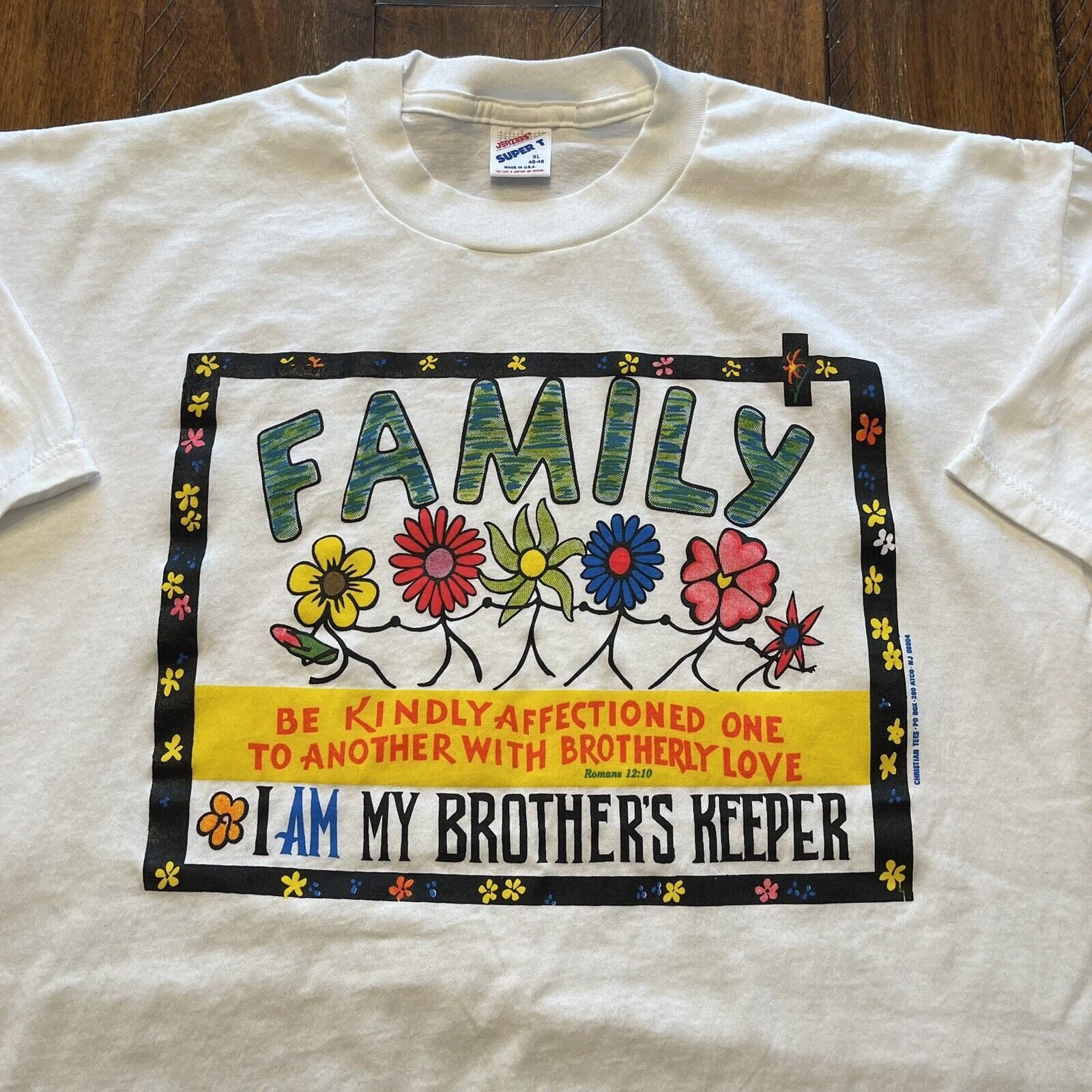 Jerzees Christian Tee Vtg XL Jerzees I am my Brothers Keeper T-SHIRT Size US XL / EU 56 / 4 - 3 Thumbnail