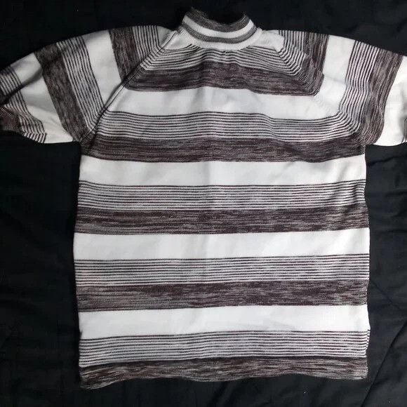 Other Vintage 70s Striped Polyester Short Sleeve Shirt Size M / US 6-8 / IT 42-44 - 2 Thumbnail