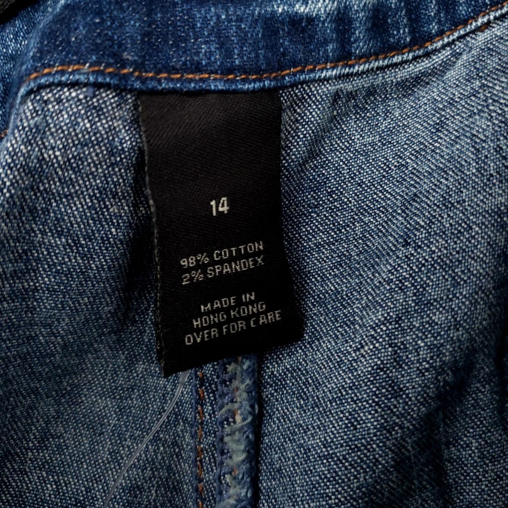 Vintage Venezia Jeans Womens 14 High Rise Cropped Blue Denim Zip Closure Rinse Wash Size 36" / US 14 / IT 50 - 4 Thumbnail