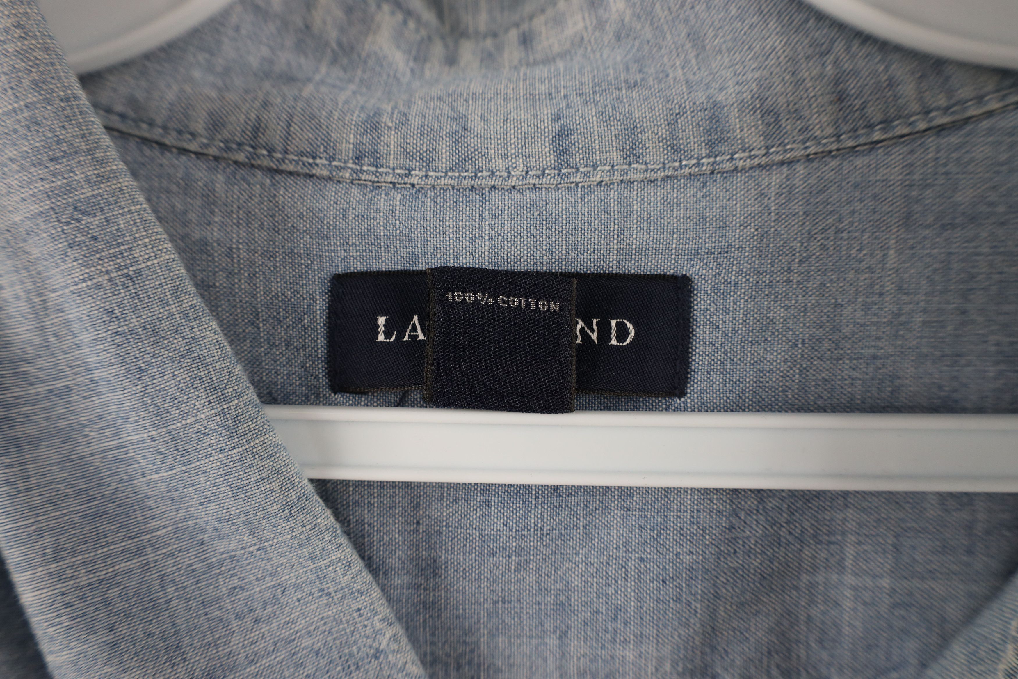 Lands' End × Vintage Vintage 90s Lands End Collared Button Down Shirt Blue Size US XXL / EU 58 / 5 - 6 Thumbnail
