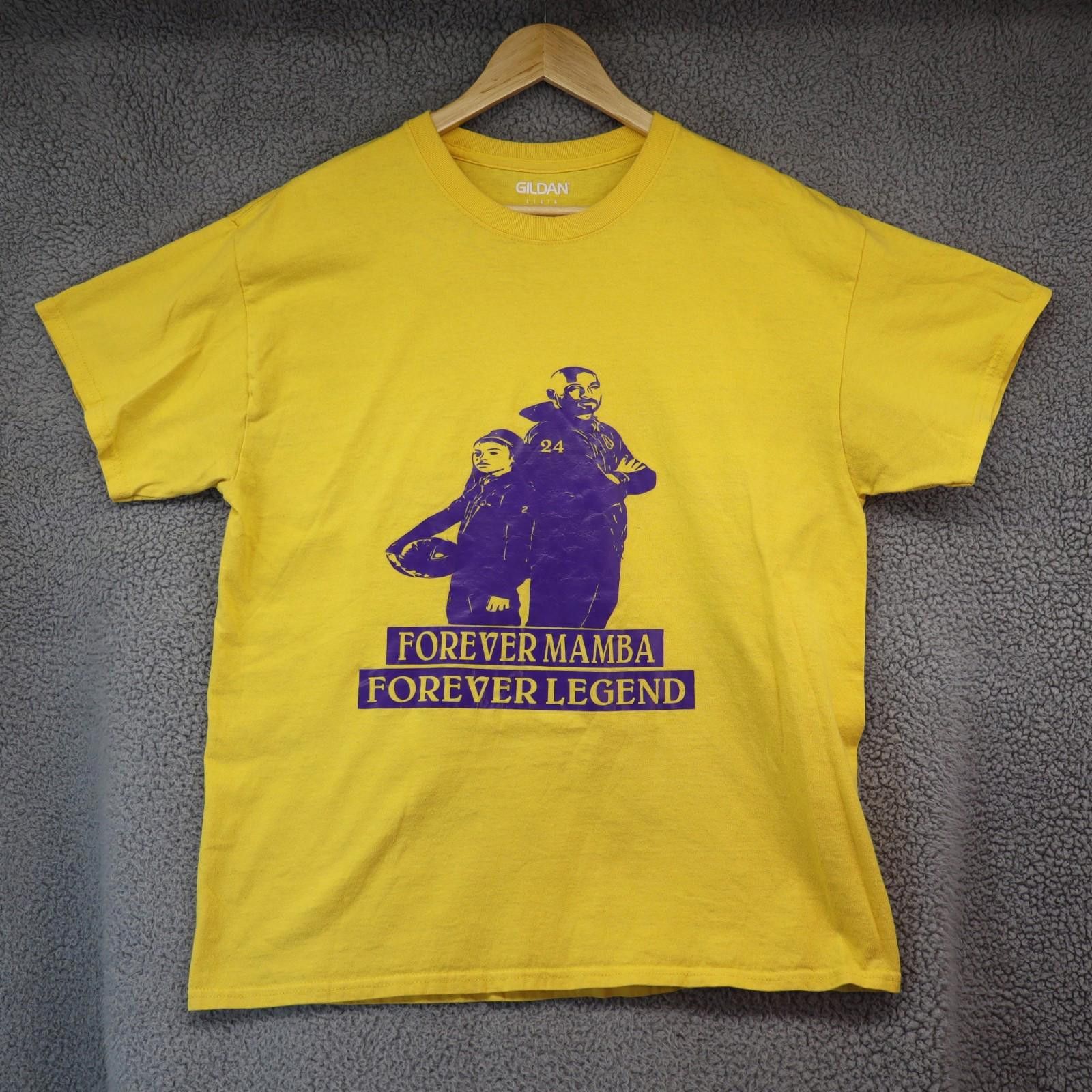 Gildan Kobe shirt Mamba Forever Large Adult Gold Yellow Size US XL / EU 56 / 4 - 2 Thumbnail