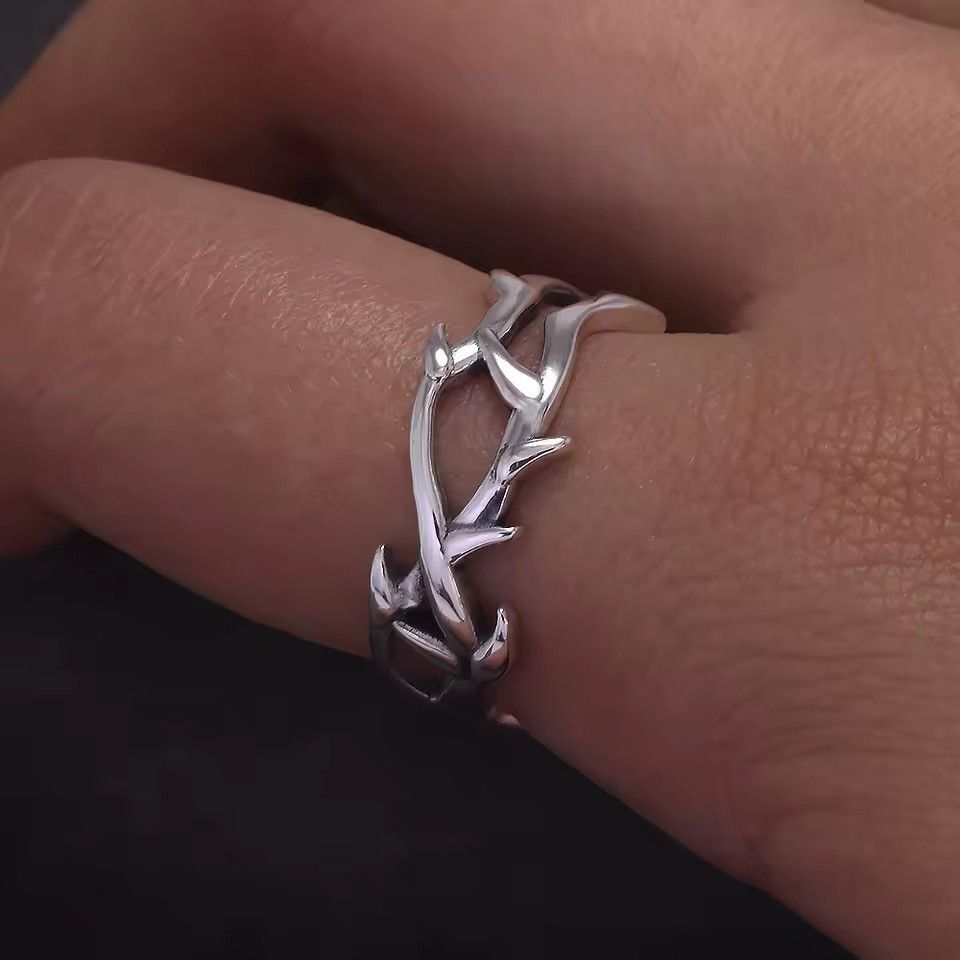 Sterling Silver Sterling Silver 925 Gothic Punk Adjustable Ring Size ONE SIZE - 3 Thumbnail