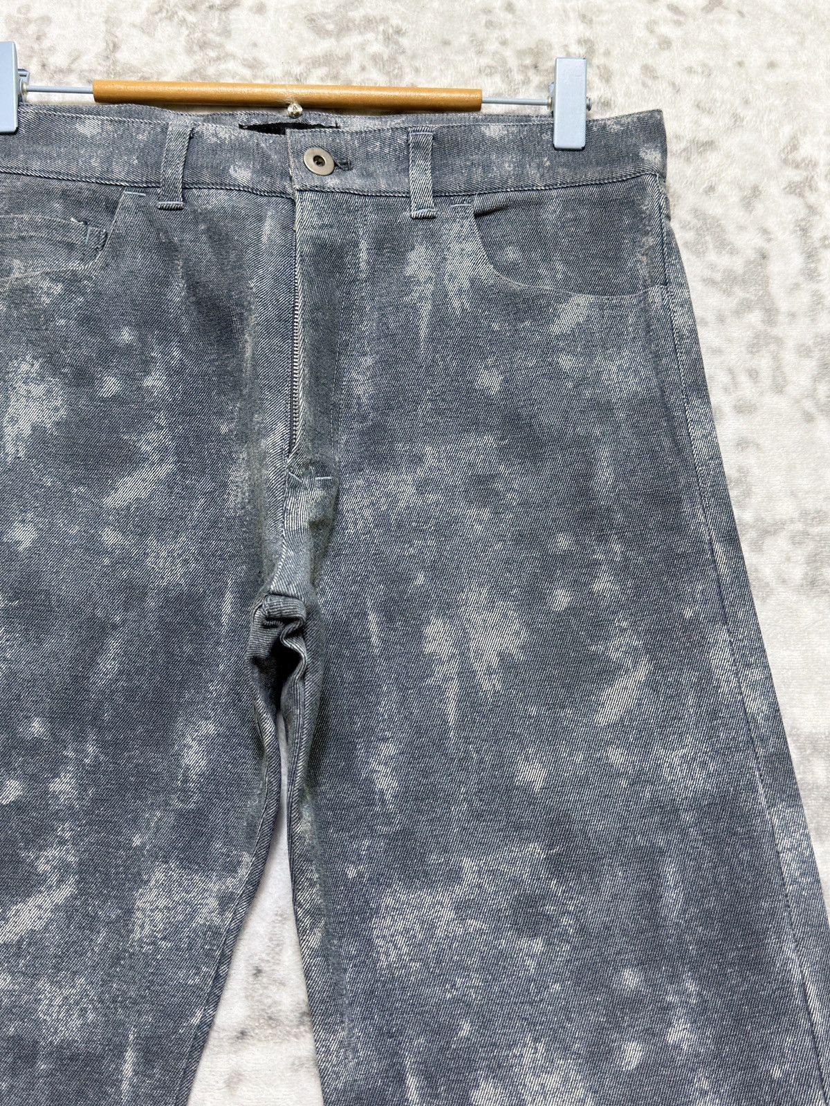 In The Attic Vintage In The Attic Acid Wash Mottled Straight Leg Jeans Size US 30 / EU 46 - 5 Thumbnail