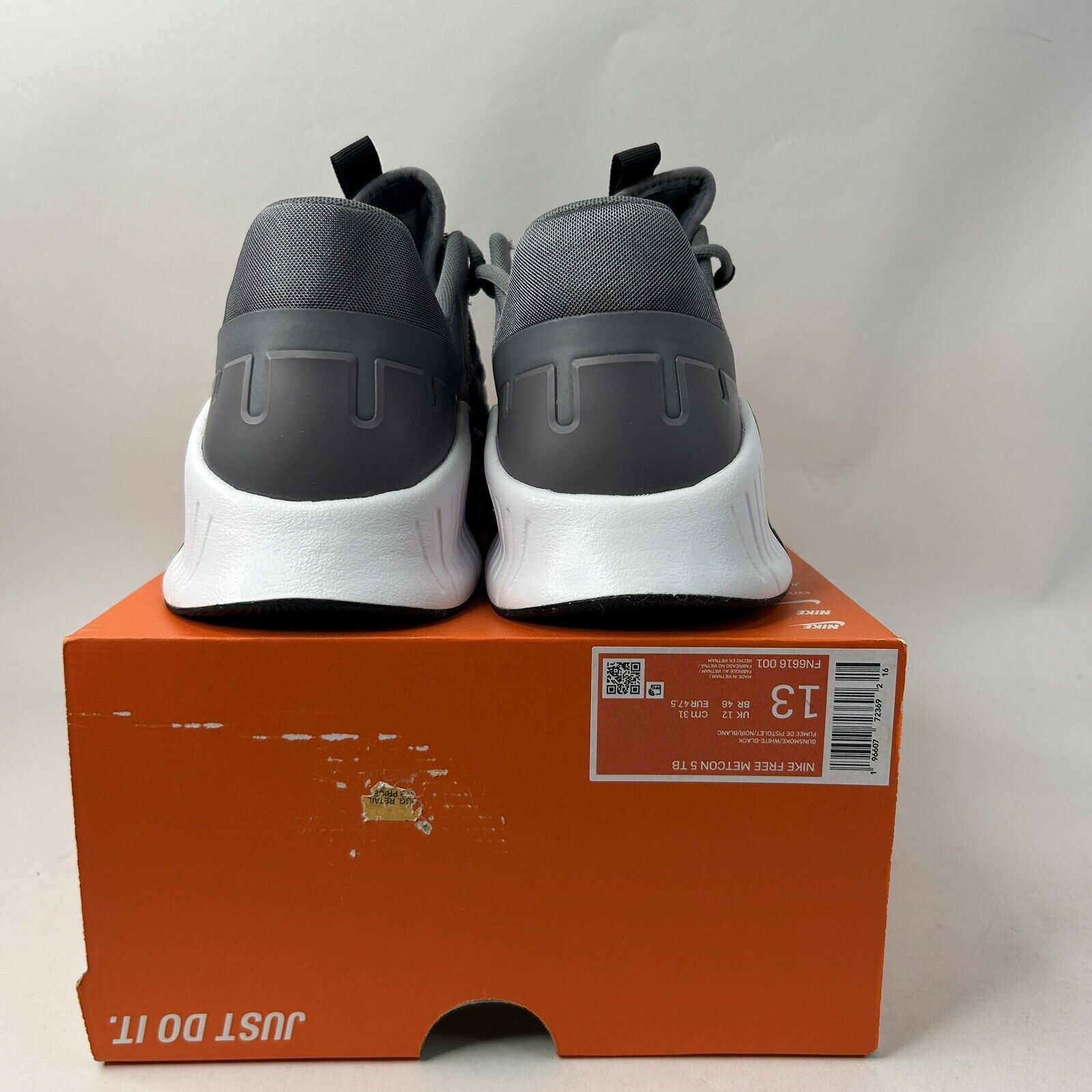 Nike Nike Free Metcon 5 TB “Gunsmoke Grey White Black” 2024 Size US 13 / EU 46 - 4 Thumbnail