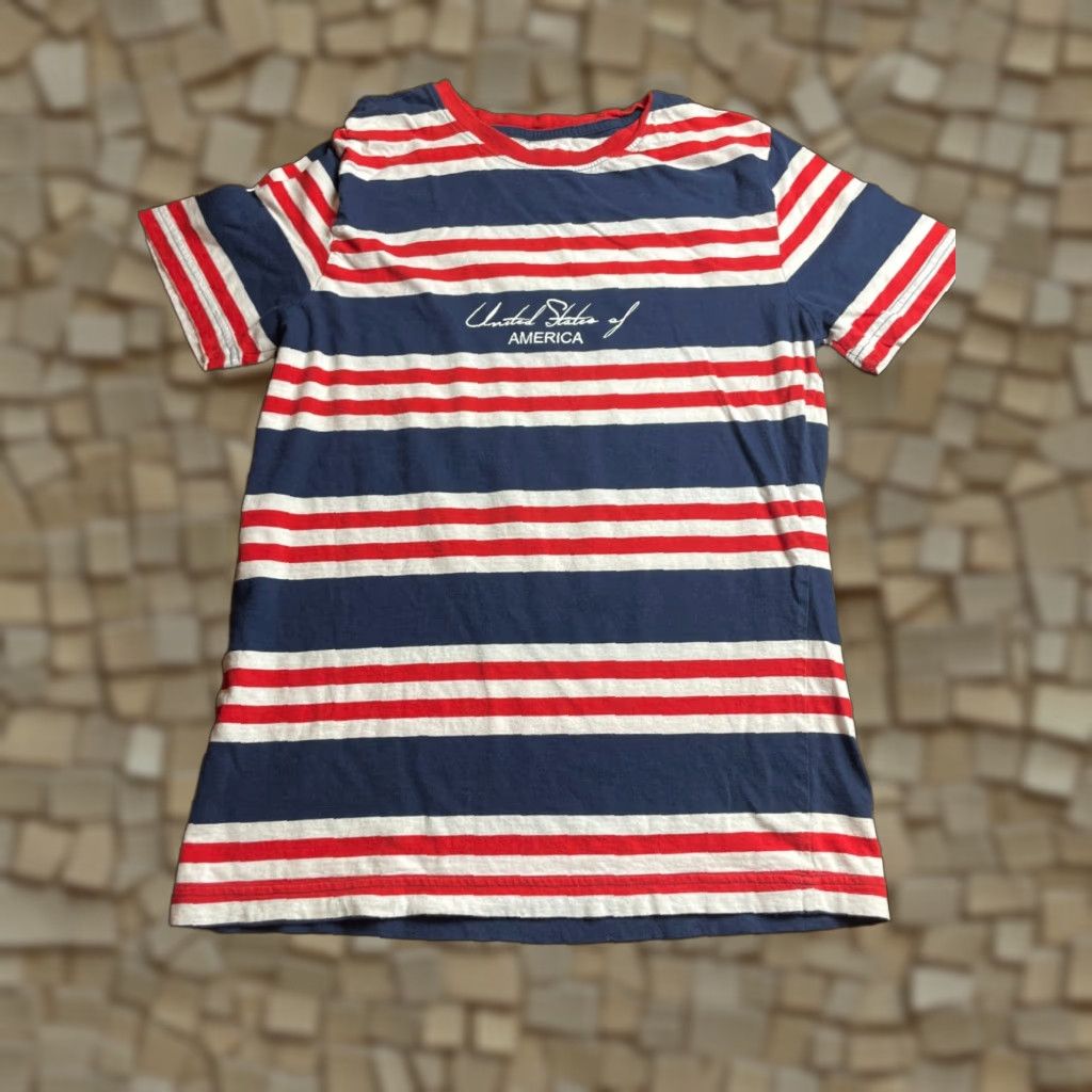 Vintage City Streets Shirt Mens Small Red White Blue Striped United States of America Size US S / EU 44-46 / 1 - 1 Thumbnail