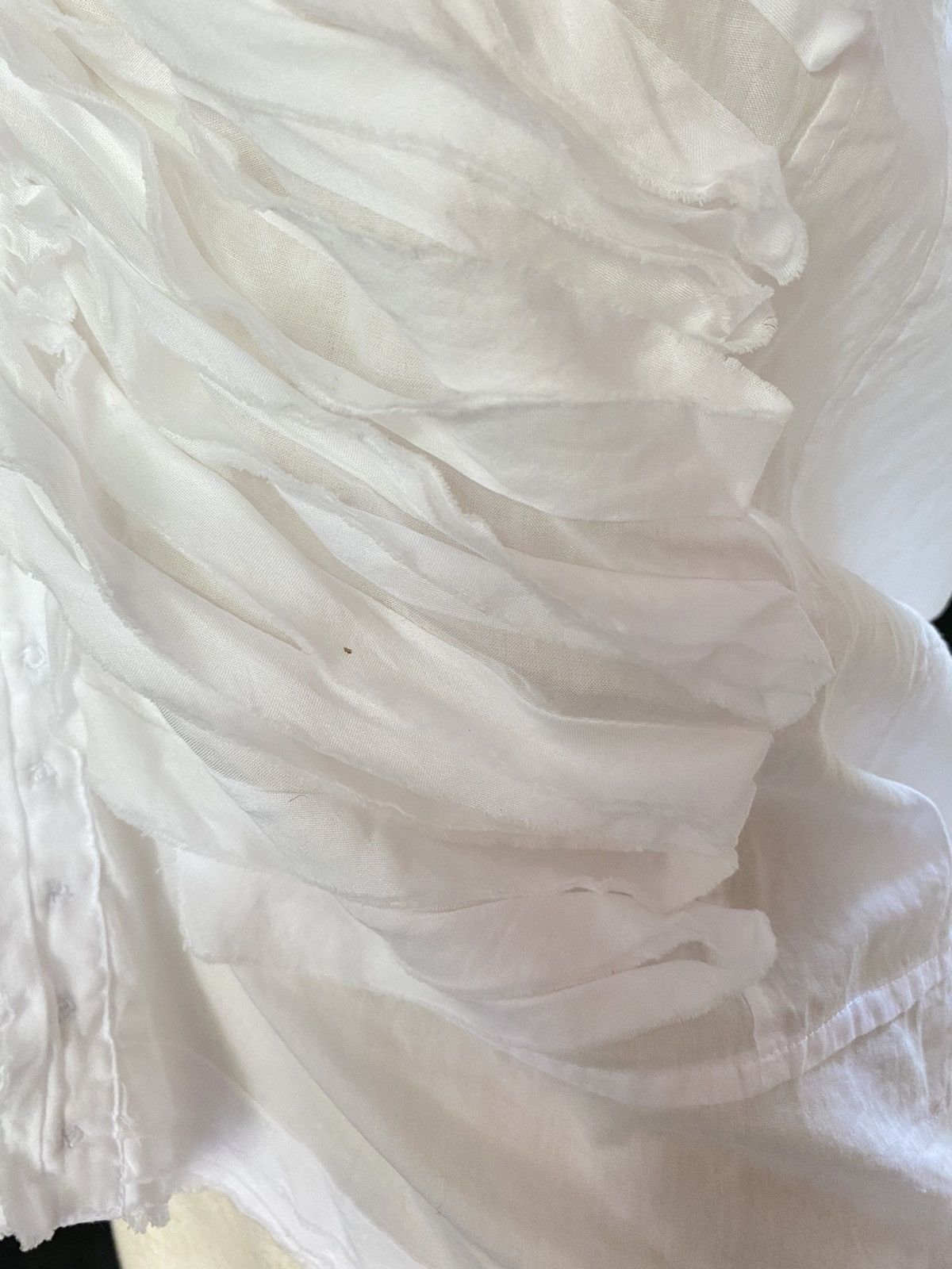 Zucca ZUCCA White pleated V-neck shirt Size M / US 6-8 / IT 42-44 - 9 Thumbnail