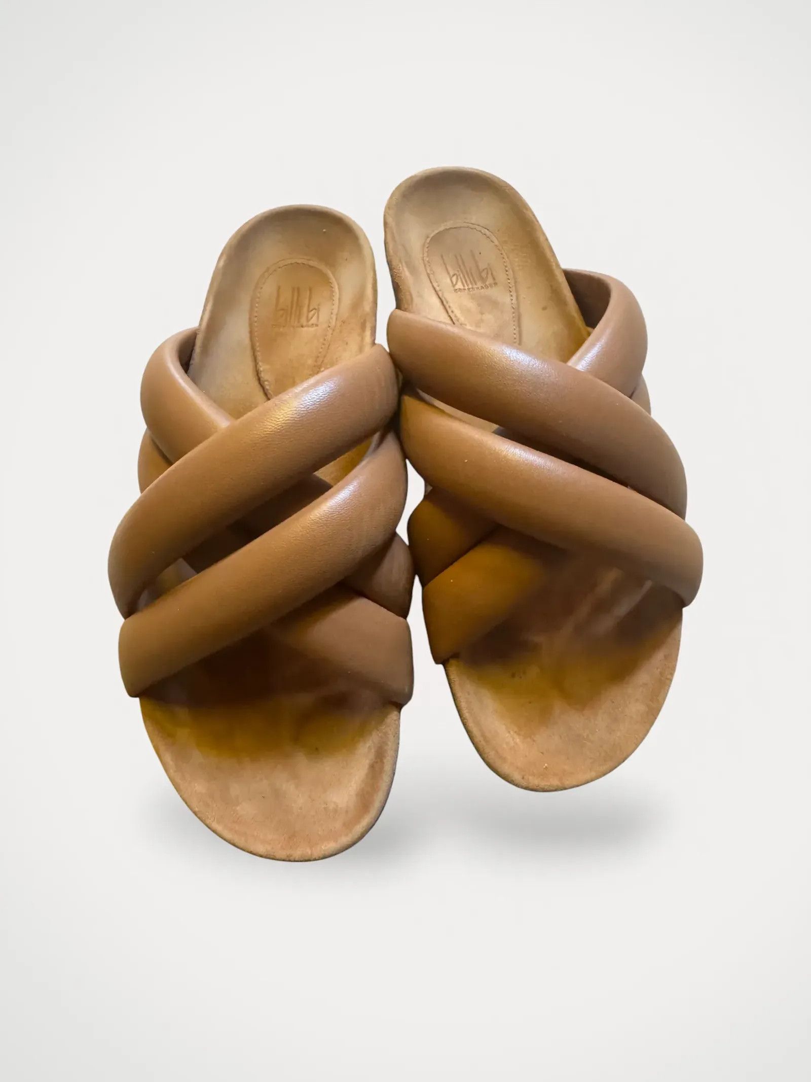 Billi Bi Billi Bi C5254 Cognac Nappa 75 Sandals Size US 11 / IT 41 - 1 Thumbnail