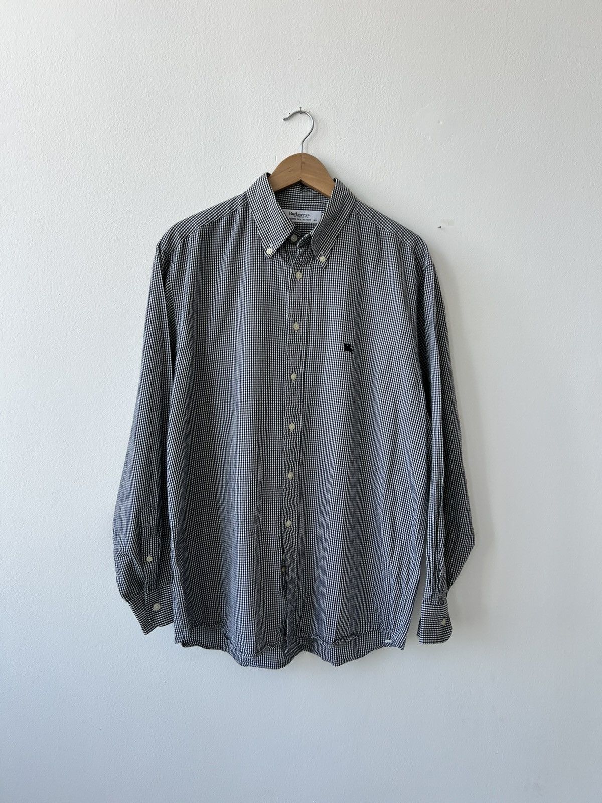 Burberry × Vintage 🩸RARE🩸Vintage Burberrys London 90s Checkered Shirts Size US L / EU 52-54 / 3 - 1 Thumbnail