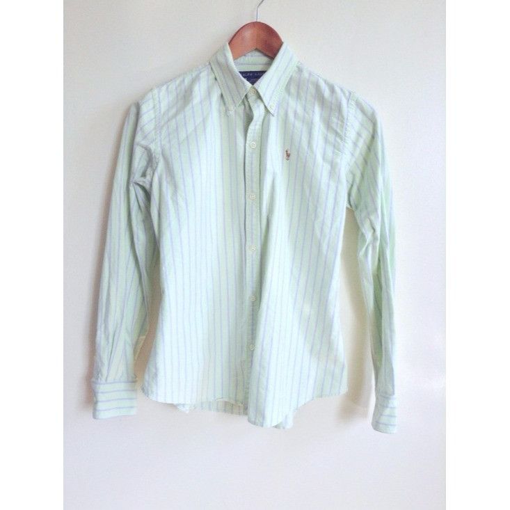 Ralph Lauren Vintage Ralph Lauren Blue Label Slim Fit Oxford Shirt Stripe Size M / US 6-8 / IT 42-44 - 11 Thumbnail