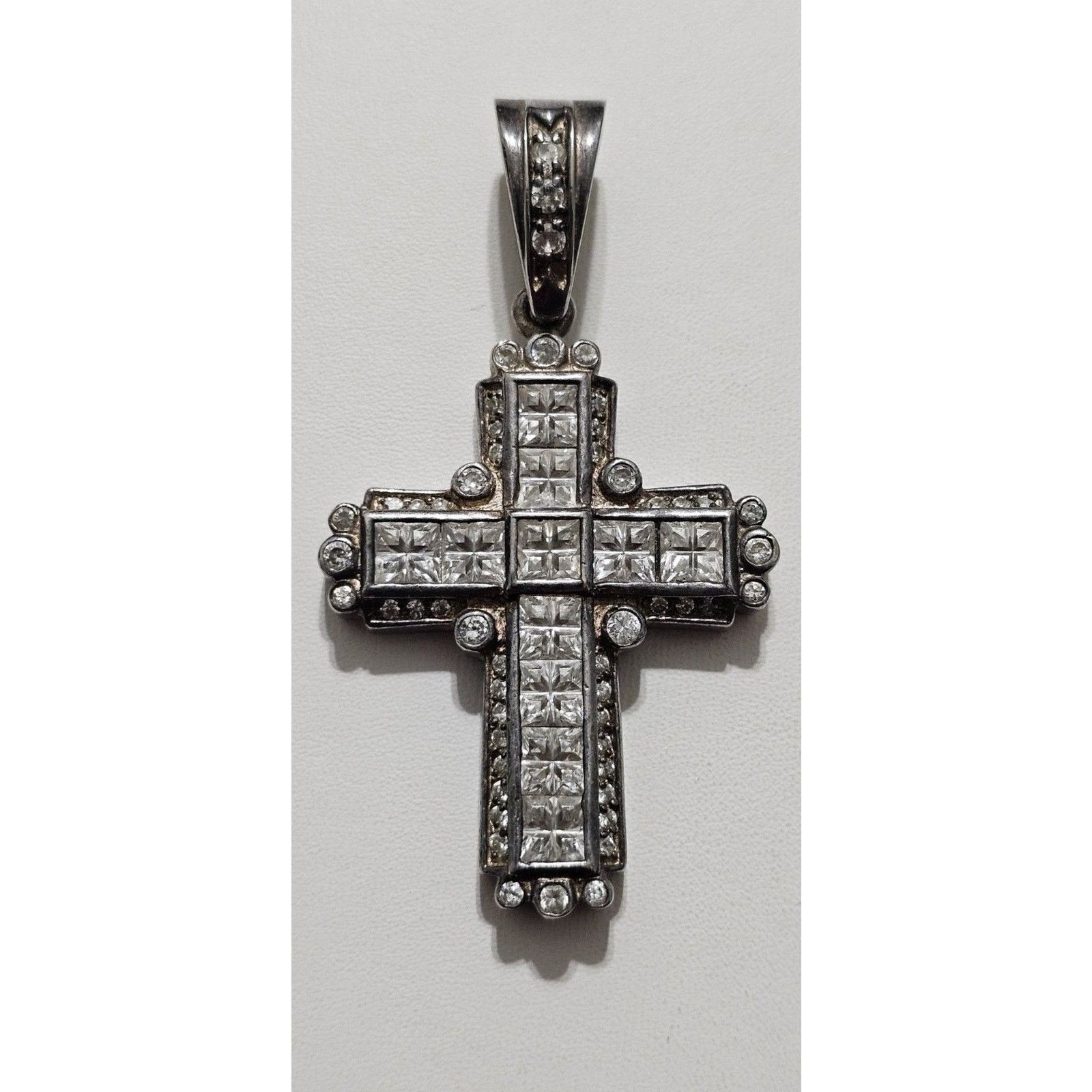 Other Cubic Zirconia Cross Pendant Sterling Silver 925 Size ONE SIZE - 1 Thumbnail