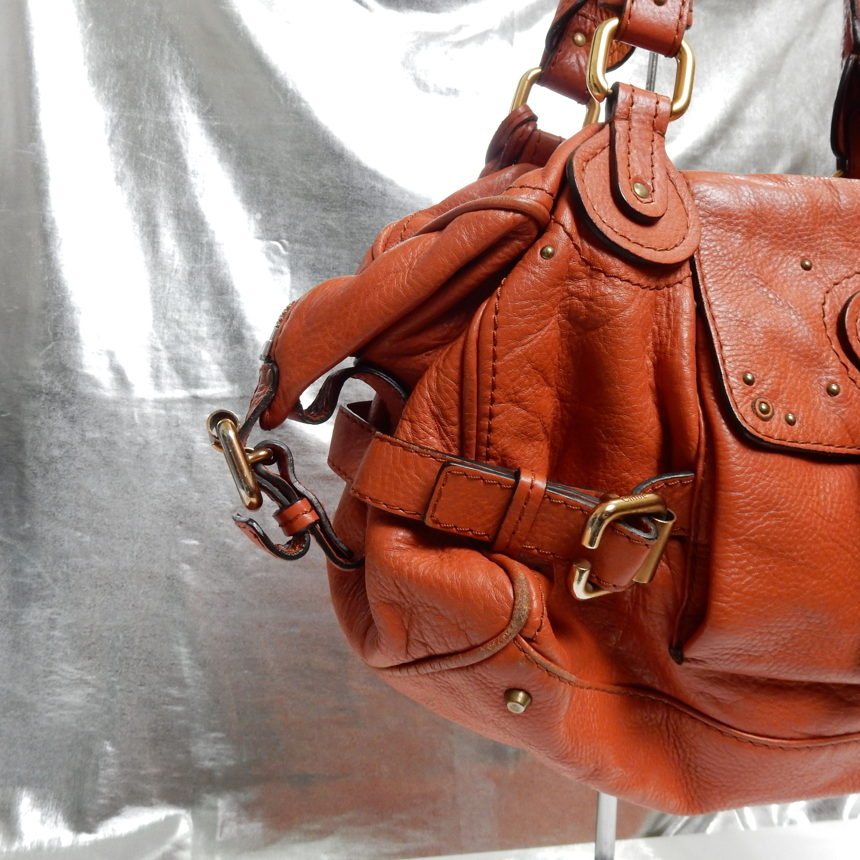 Vintage Chloé Paddington Bags orange Chloé Orange Paddington Bag - Rent from Hauteline