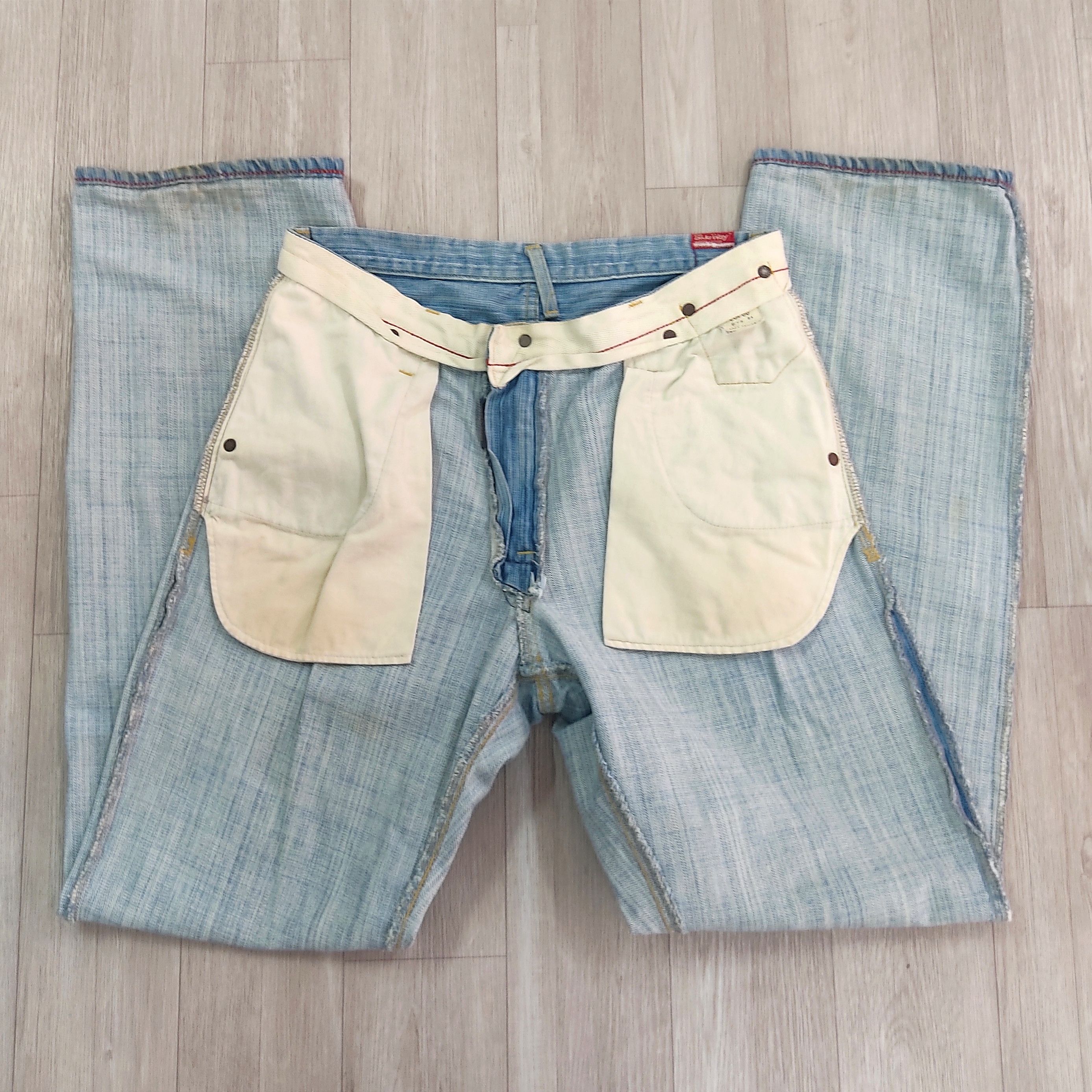 Blue Blue Japan × Japanese Brand BLUE WAY Modern Vintage Faded Blue Denim Pants Size US 32 / EU 48 - 14 Thumbnail