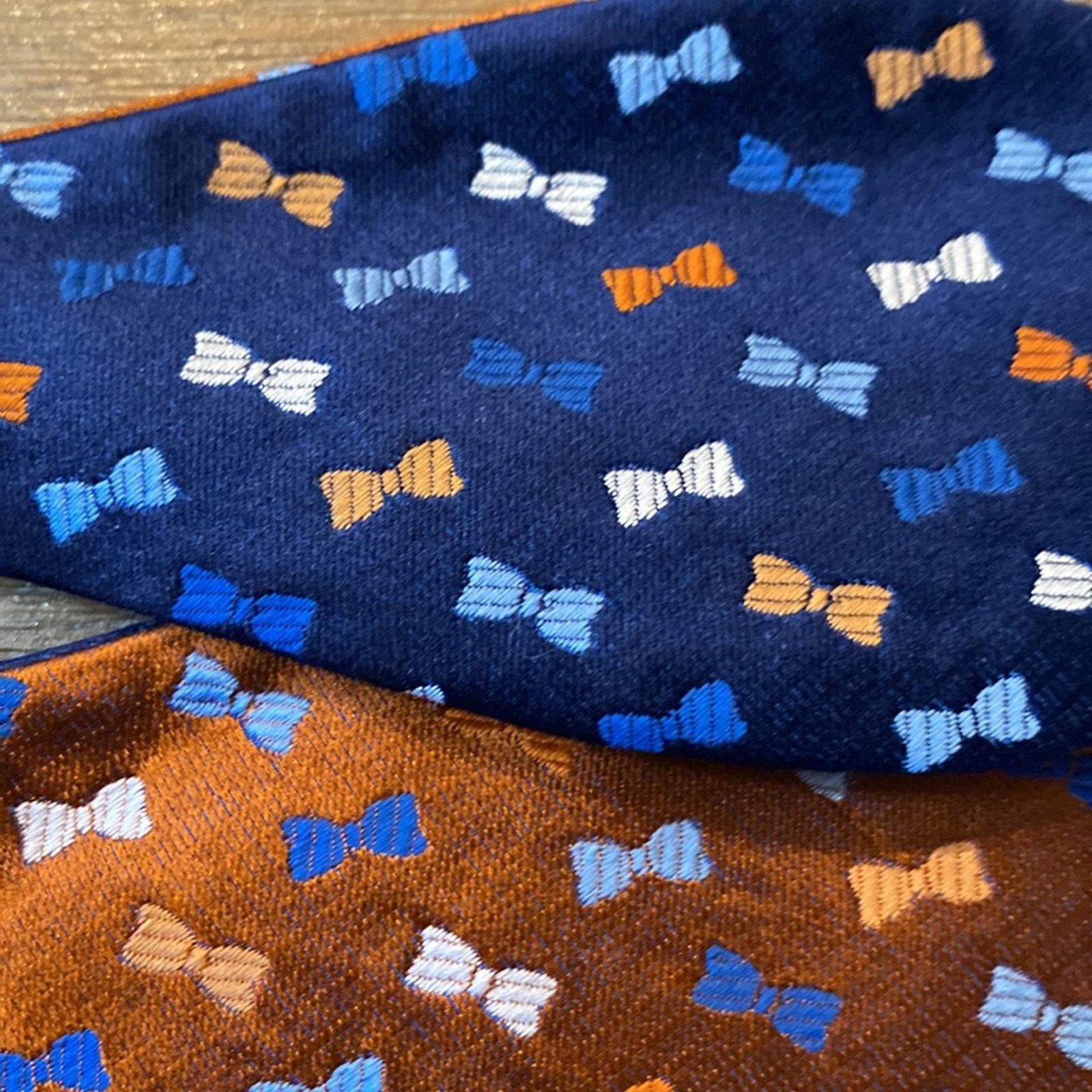 Countess Mara Countess Mara orange blue bow tie silk blend formal Size ONE SIZE - 3 Thumbnail