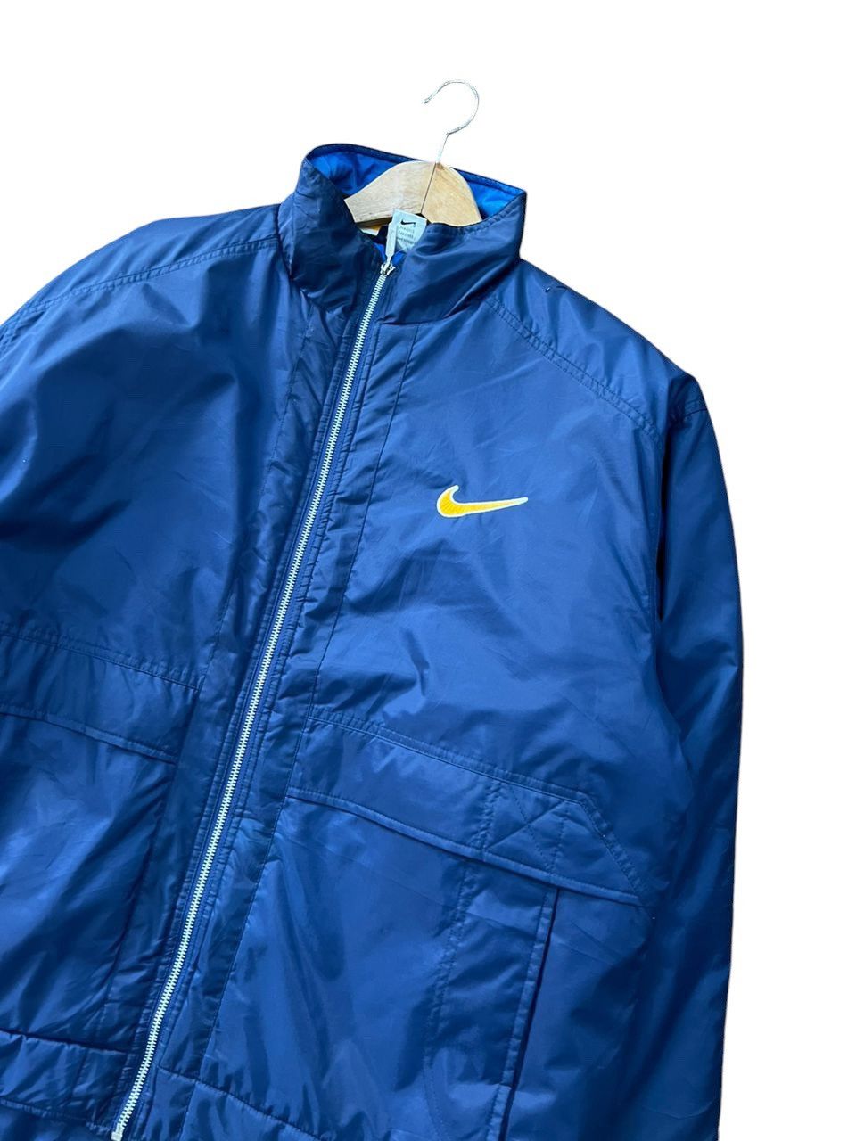 Nike × Vintage vintage 90s nike big swoosh jacket Size US M / EU 48-50 / 2 - 2 Thumbnail