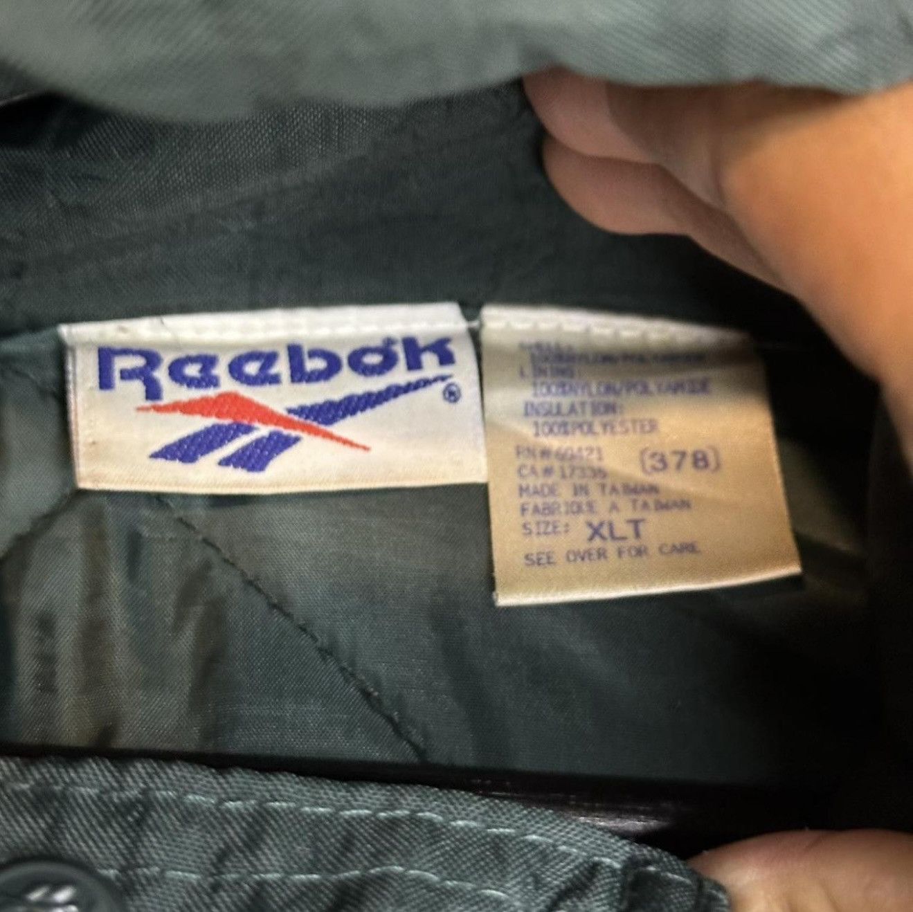 Reebok VINTAGE 90s REBOOK ANORAK JACKET QUILTED PUFFER Size US XL / EU 56 / 4 - 2 Thumbnail