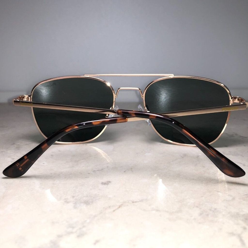 Polaroid Polaroid Gold & Tortoiseshell Polarized Aviator Sunglasses Size ONE SIZE - 3 Thumbnail