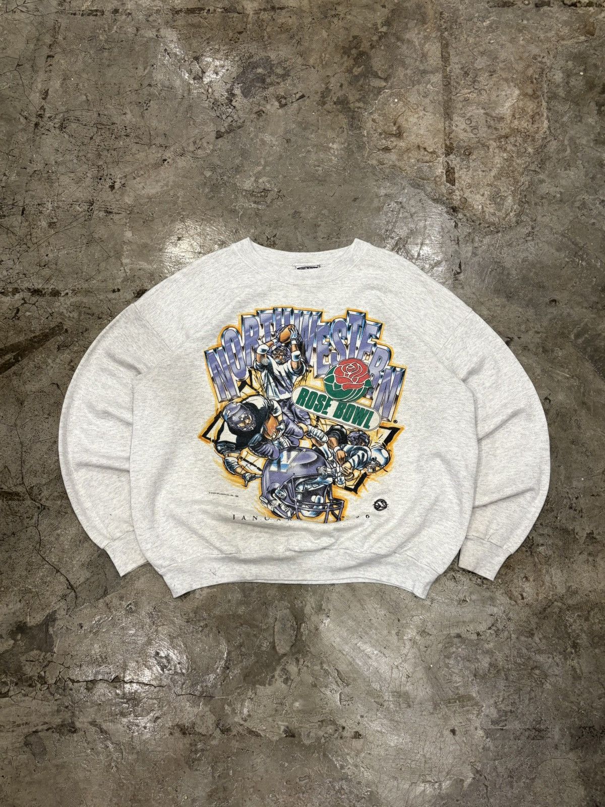 NFL Vintage 1997 Northwestern Rose Bowl Sweatshirt Size US XL / EU 56 / 4 - 1 Thumbnail