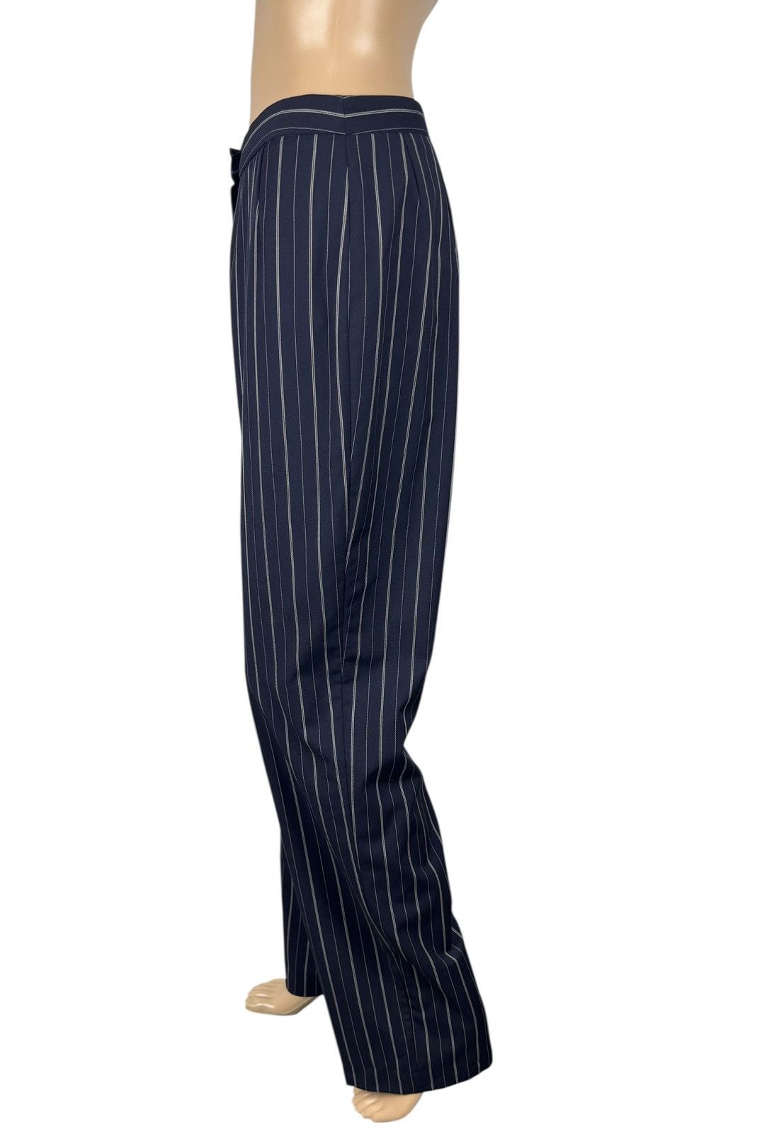 Other Rene Lezard Striped Wide Led Dress Pants Wool size 40 Size 28" / US 6 / IT 42 - 4 Thumbnail