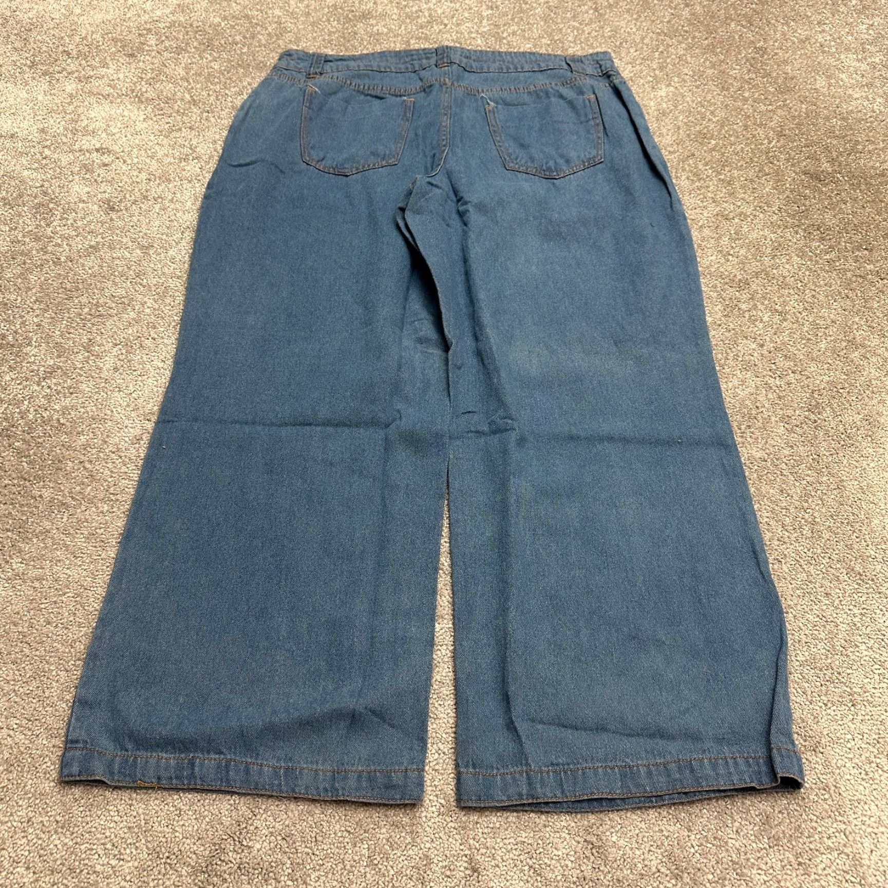 Vintage Woman Within Denim Jeans Womens 18WP Blue Straight Casual NWOT 38x28 Size 40" / US 18 - 2 Thumbnail