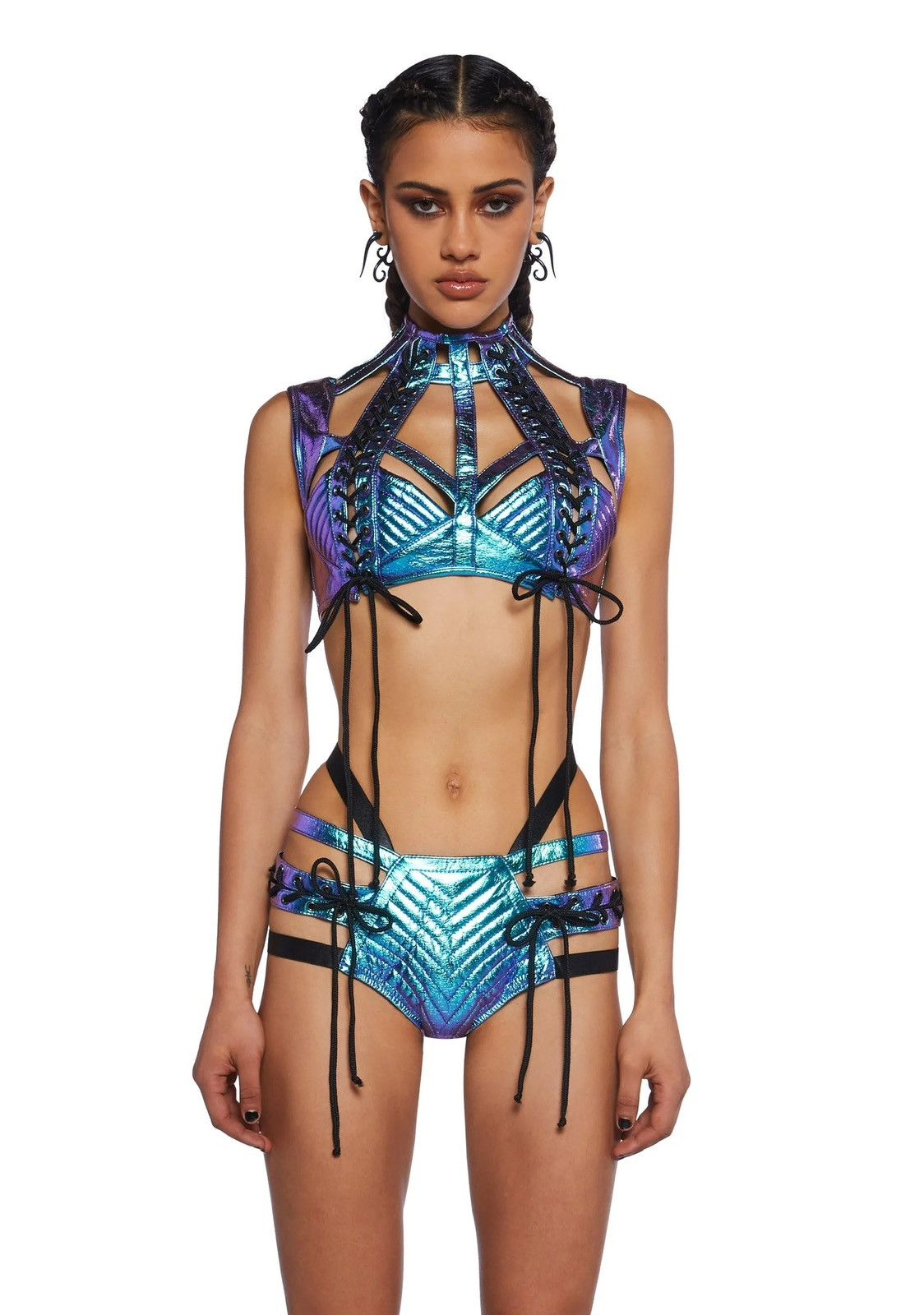 Dolls Kill Club Exx Dolls Kill Rave Outfit Size M / US 6-8 / IT 42-44 - 1 Thumbnail