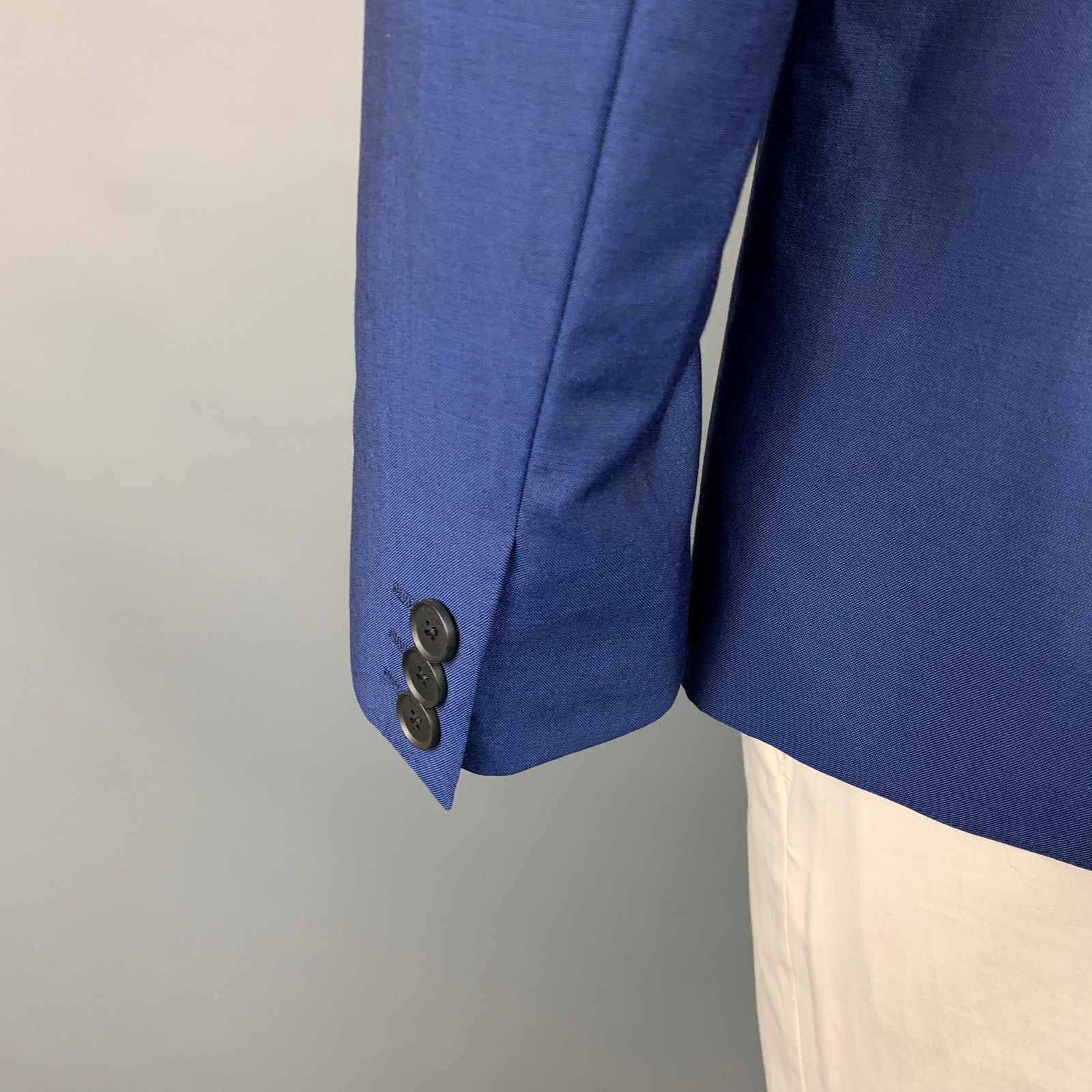 Paul Smith PAUL SMITH Size 42 Blue Wool Mohair Notch Lapel Sport Coat Size 42R - 4 Thumbnail