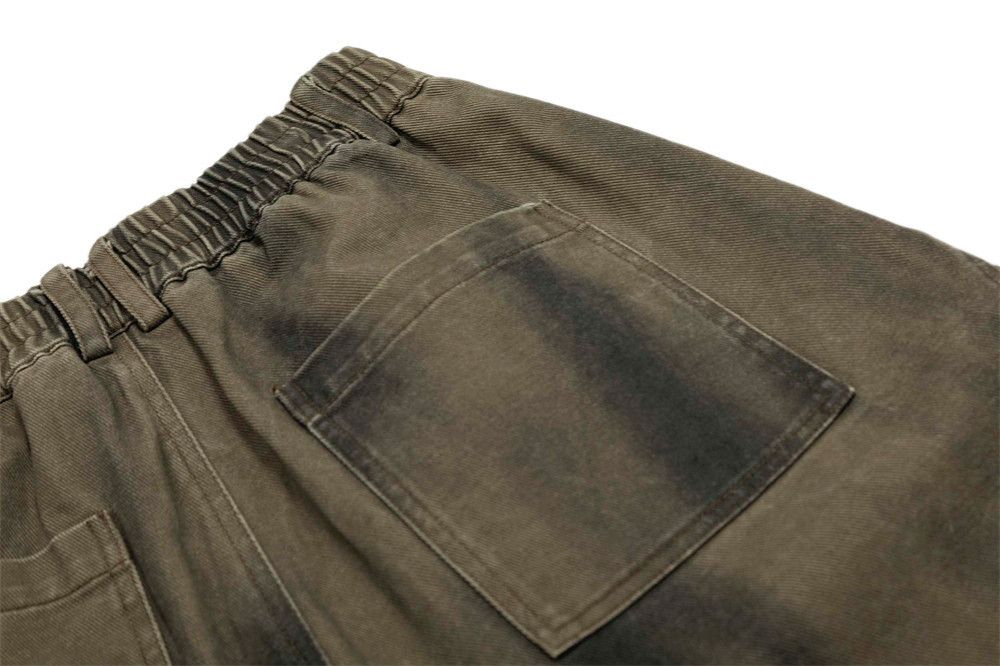Japanese Brand × Jean Men's pleated loose wide-leg distressed denim shorts Size US 32 / EU 48 - 6 Thumbnail